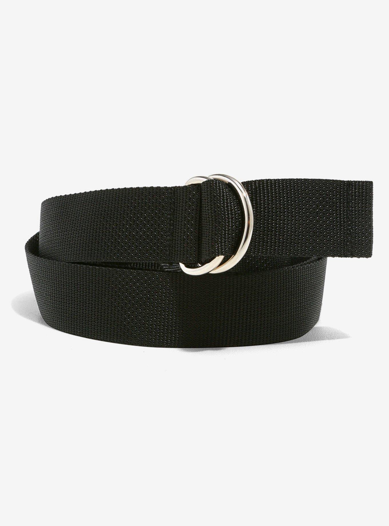 Black D-Ring Belt, , hi-res