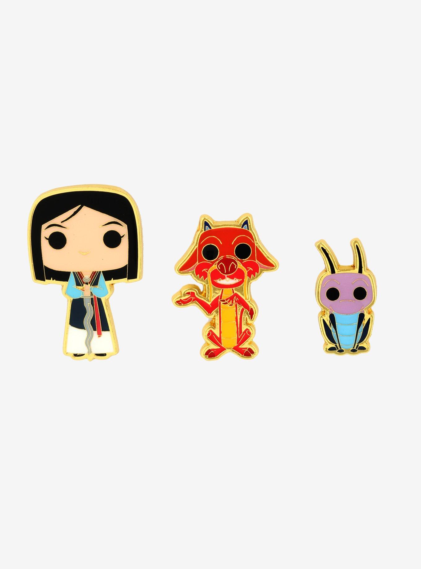 Funko Pop! Disney Mulan Mushu Cri-Kee Enamel Pin Set, , hi-res