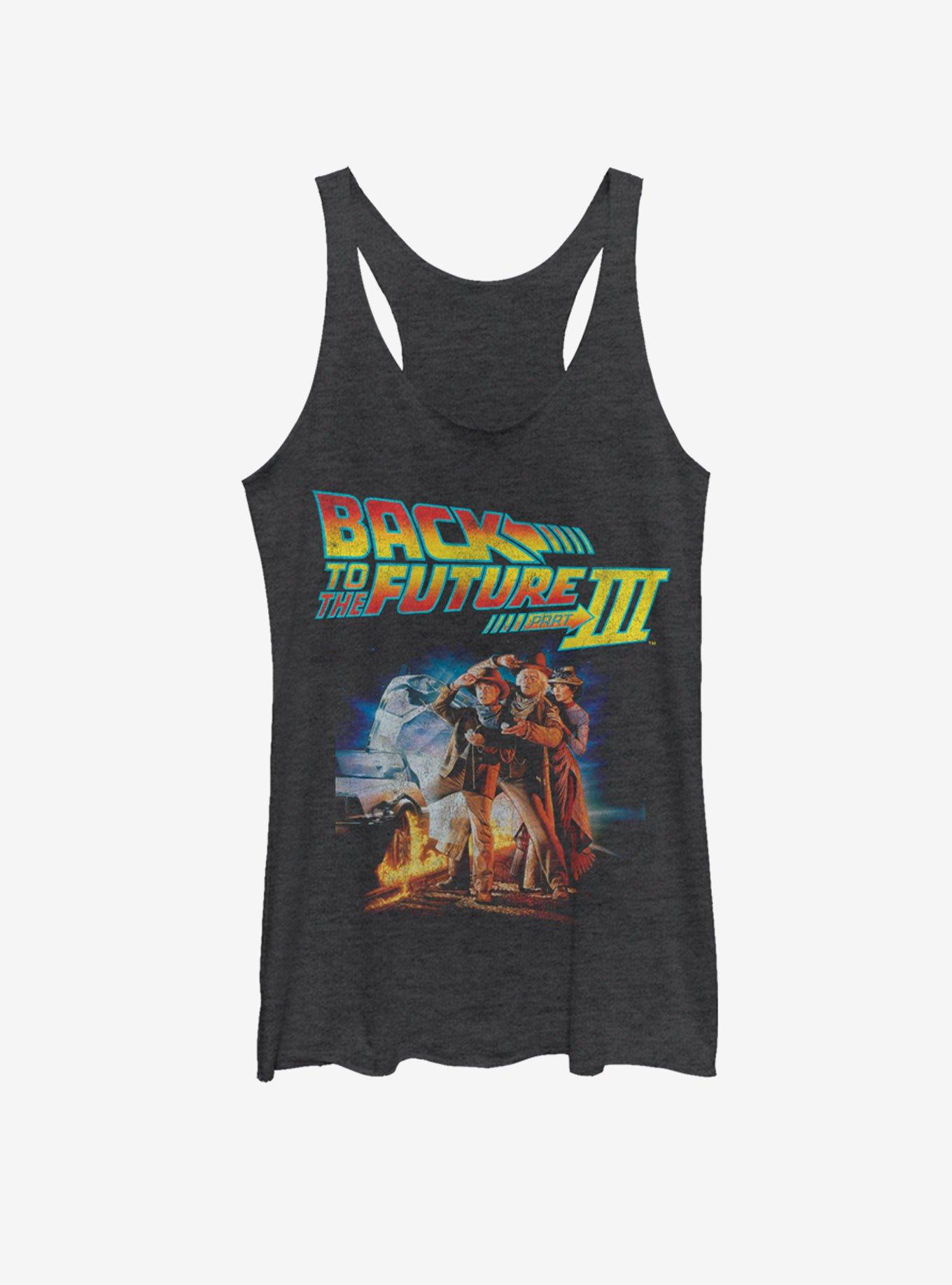 Back To The Future Future III Girls Tank, BLK HTR, hi-res