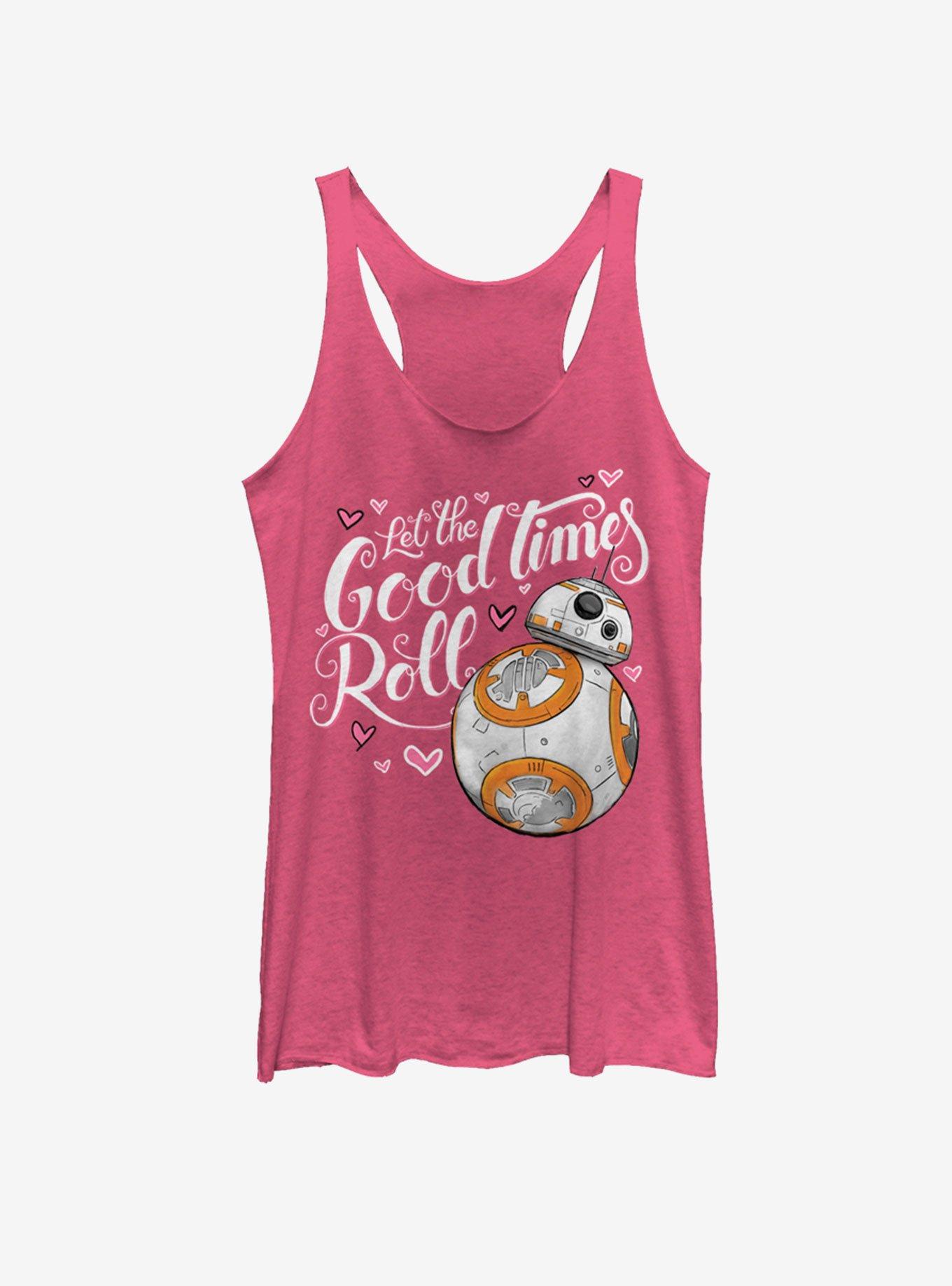 Star Wars Good Times Heart Girls Tank, PINK HTR, hi-res