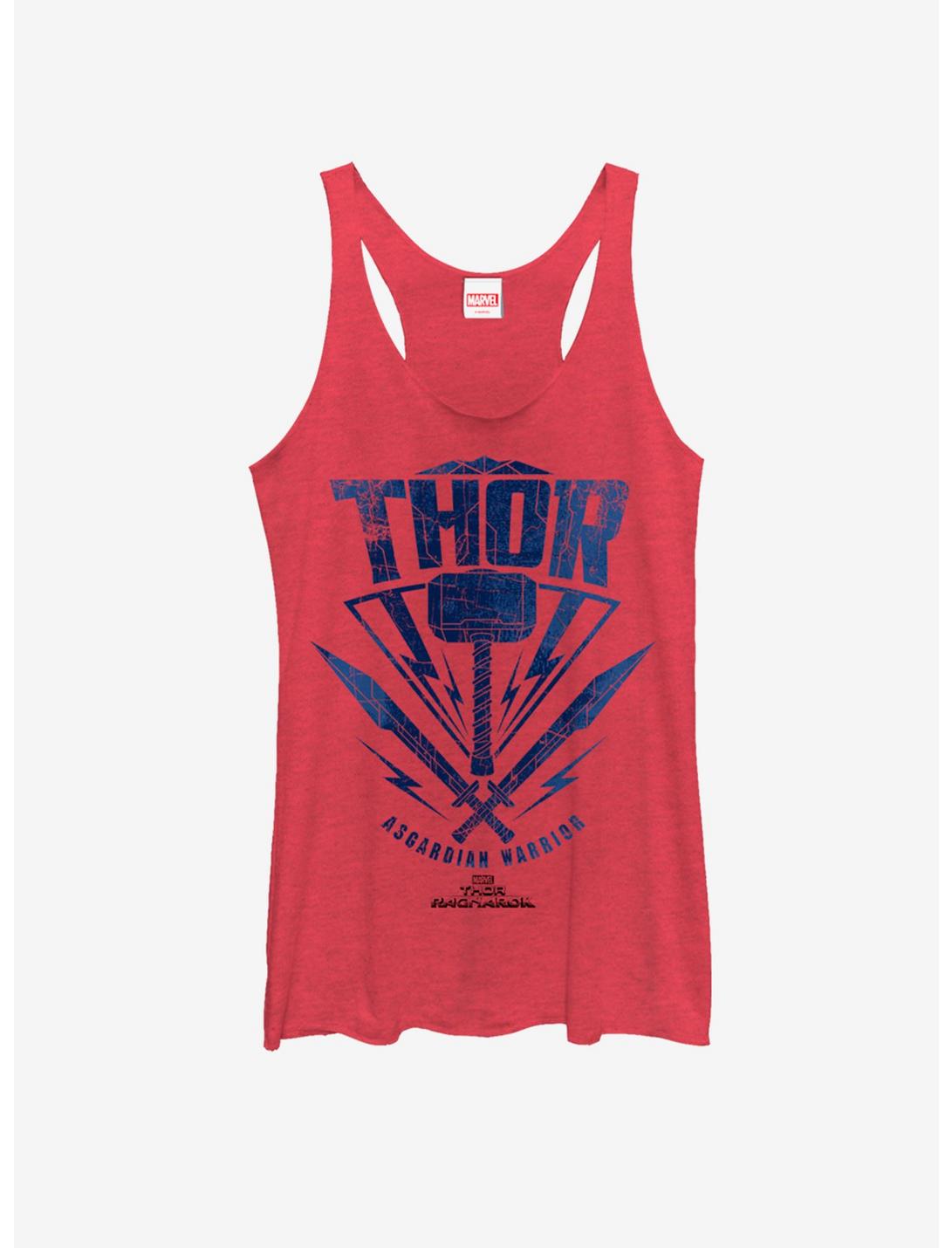 Marvel Thor Thor Hammer Stamp Girls Tank, RED HTR, hi-res