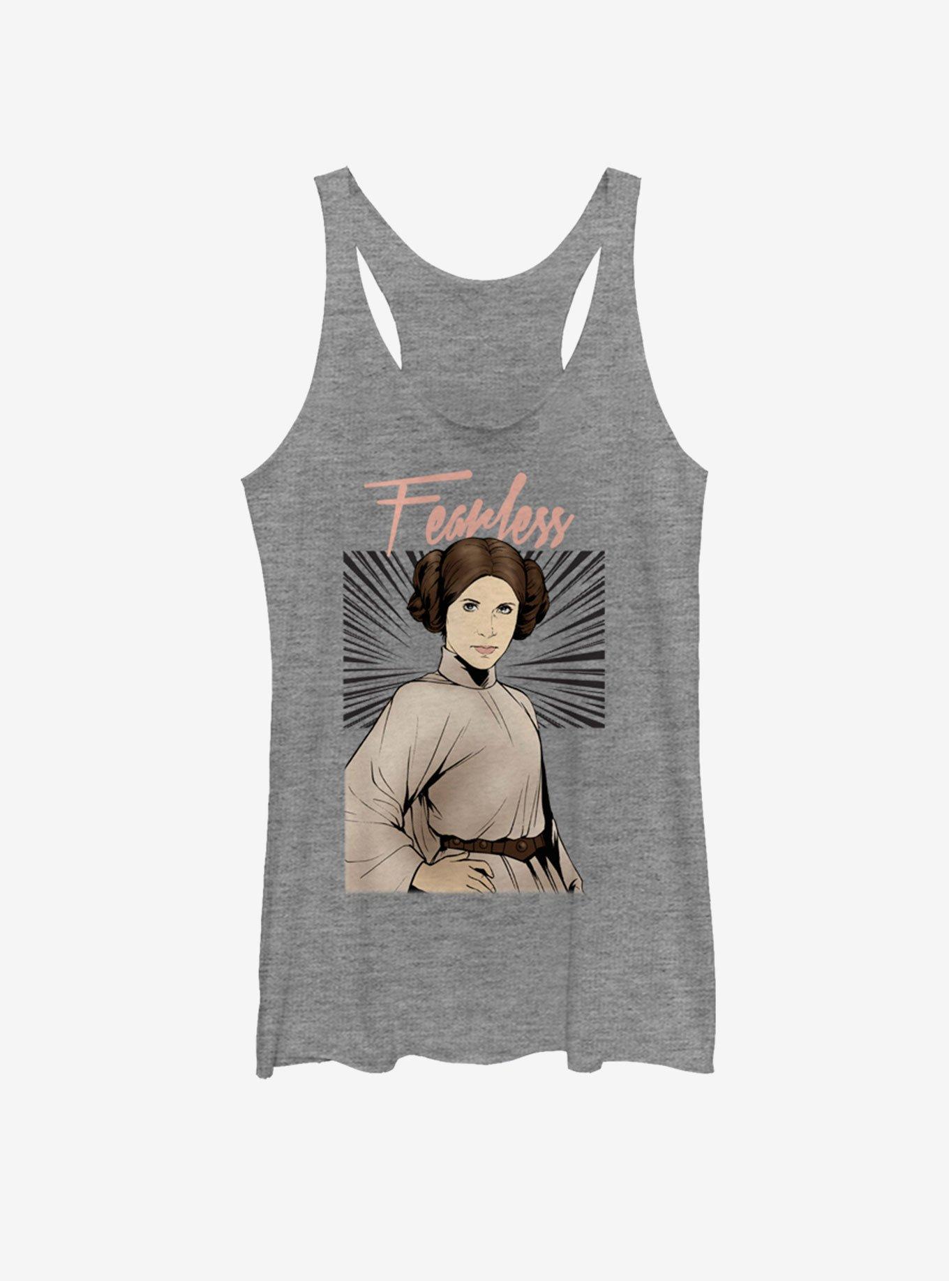 Star Wars Leia Fearless Girls Tank, GRAY HTR, hi-res