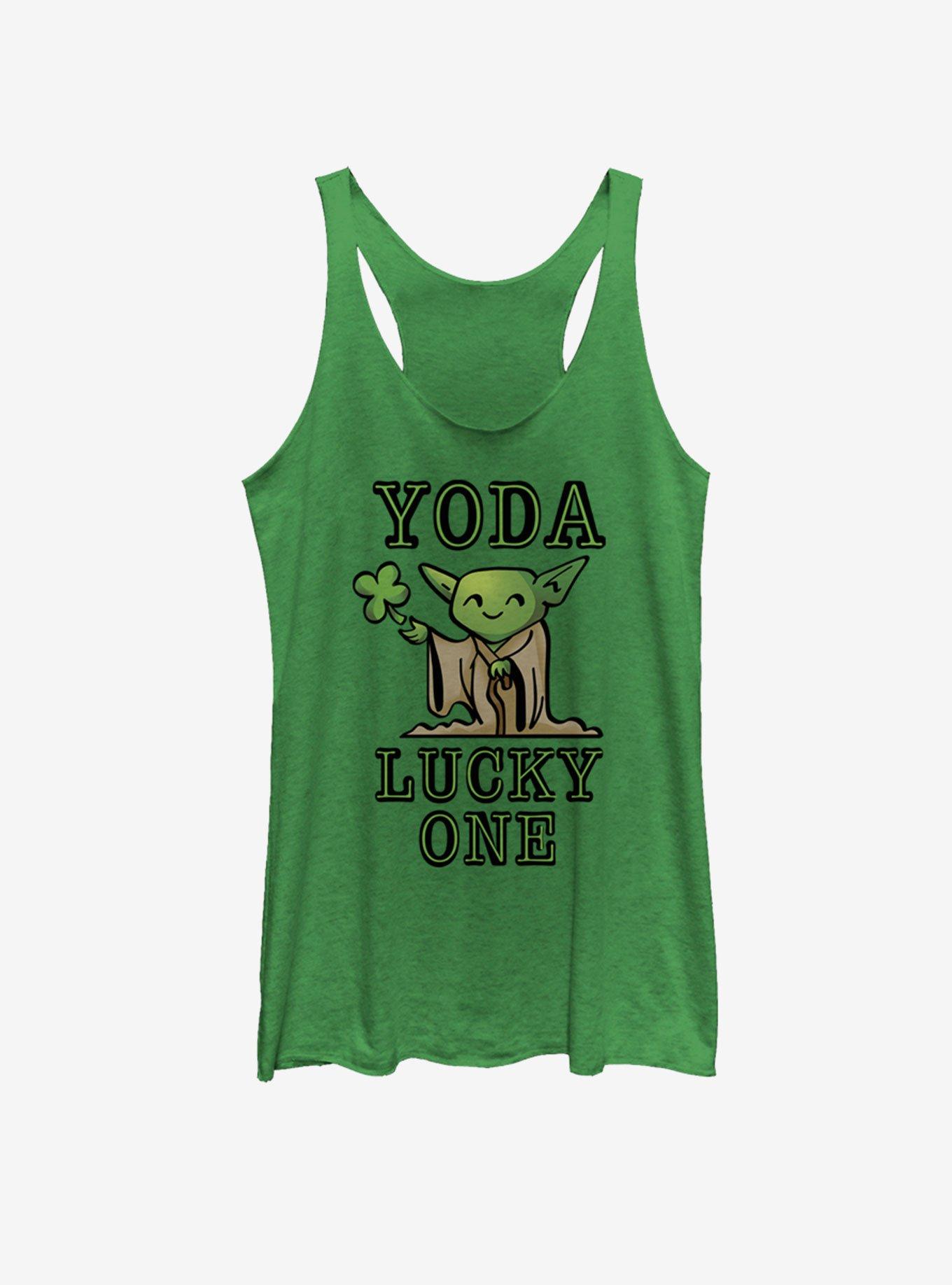 Star Wars Yoda So Lucky Girls Tank, ENVY, hi-res