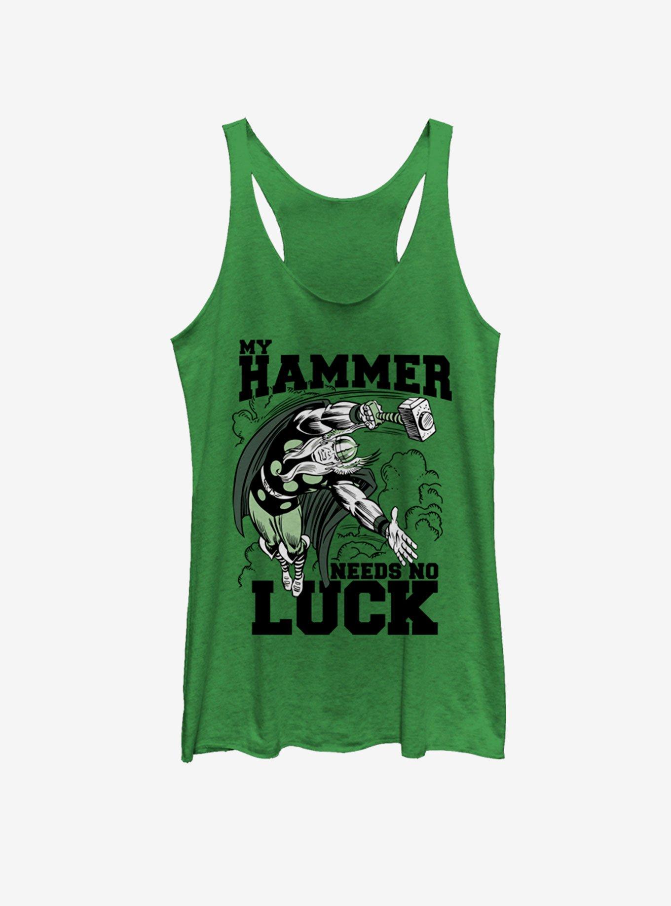 Marvel Thor Hammer Luck Girls Tank, ENVY, hi-res