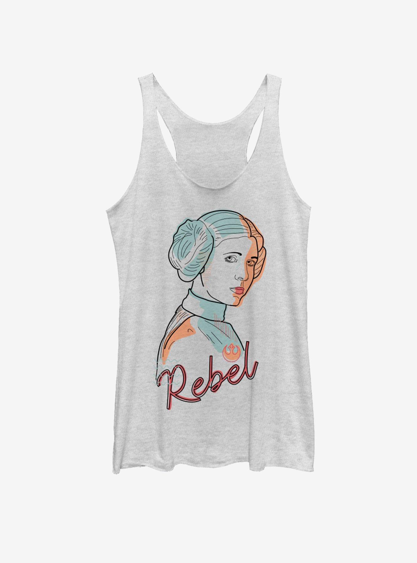 Star Wars Line Pop Leia Girls Tank, WHITE HTR, hi-res