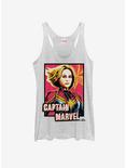 Marvel Captain Marvel Marvel Profile Girls Tank, WHITE HTR, hi-res