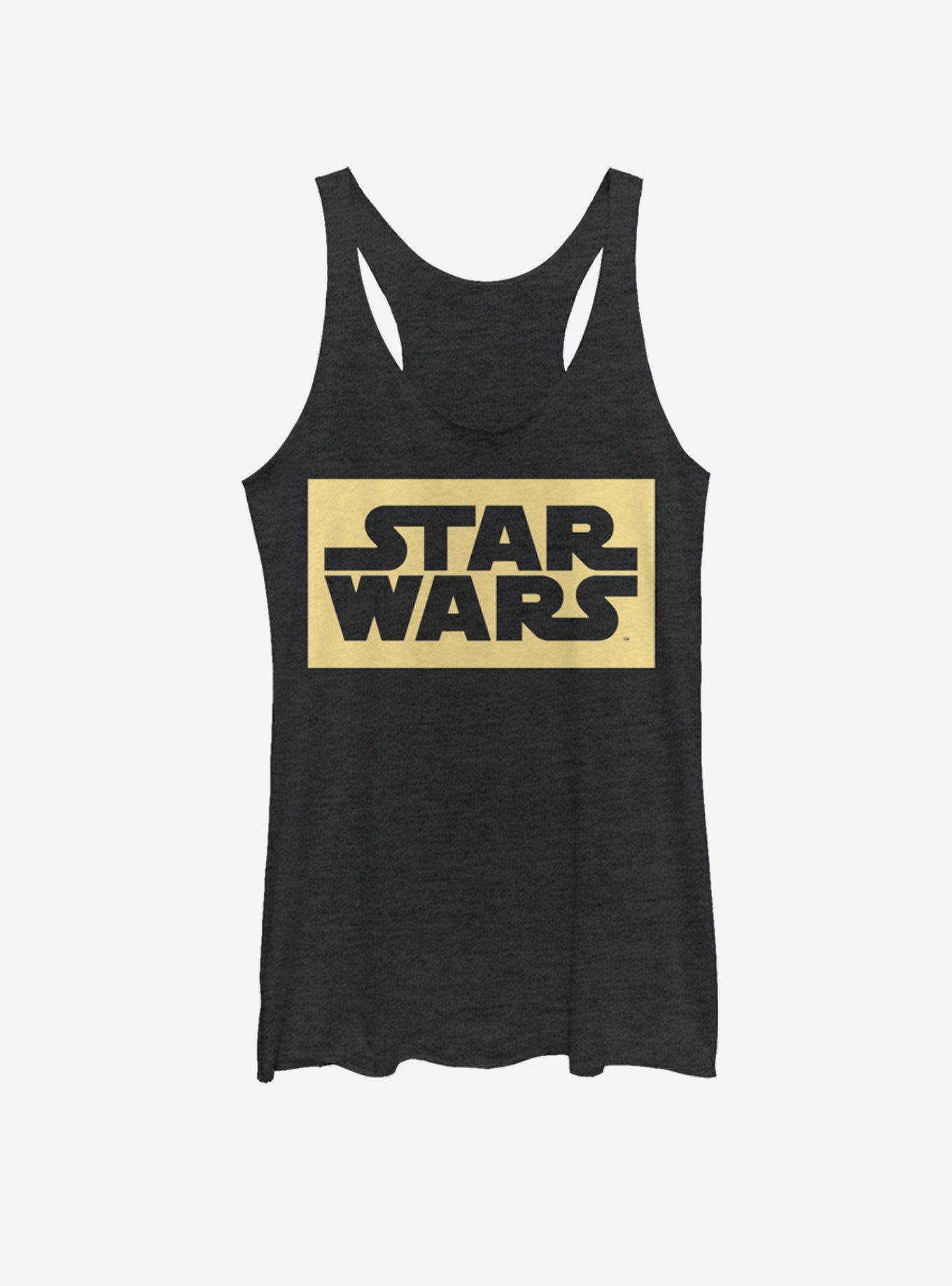 Star Wars Logo Knockout Girls Tank, BLK HTR, hi-res