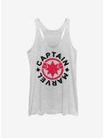 Marvel Captain Marvel Captain Marvel Girls Tank, WHITE HTR, hi-res