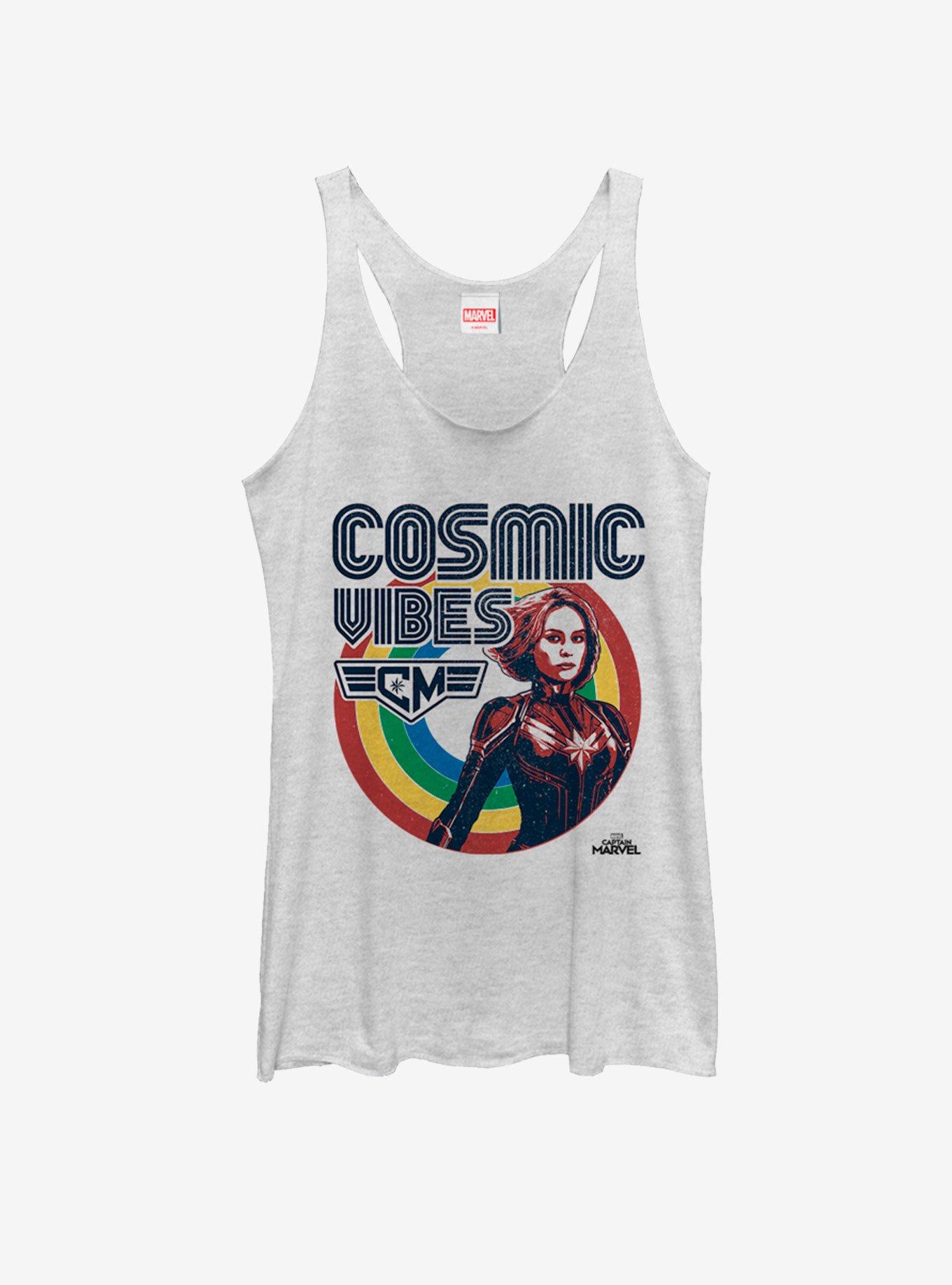 Marvel Captain Marvel Marvel Power Girls Tank, WHITE HTR, hi-res