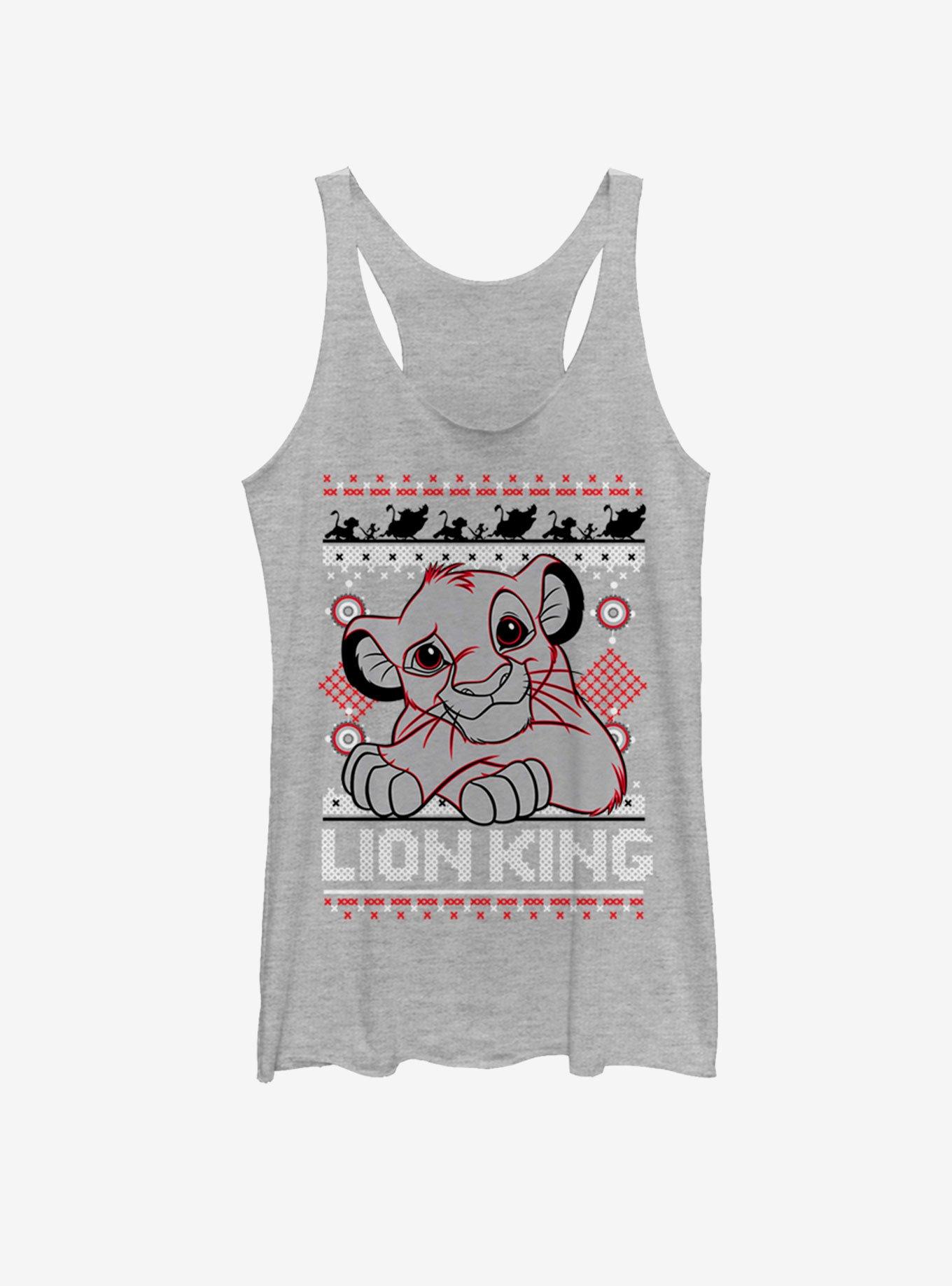 Disney Lion King Simba Holiday Girls Tank, GRAY HTR, hi-res