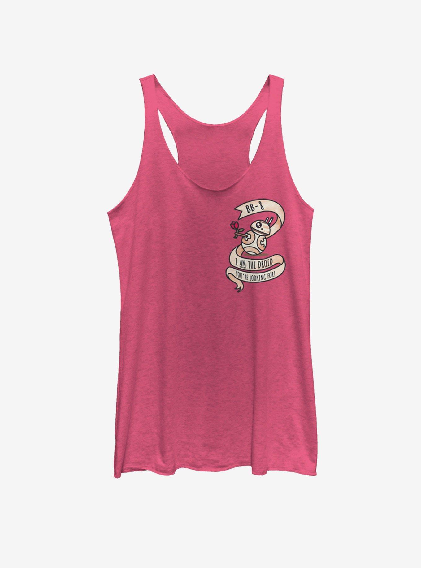 Star Wars BB-8 Droid Vday Girls Tank, PINK HTR, hi-res
