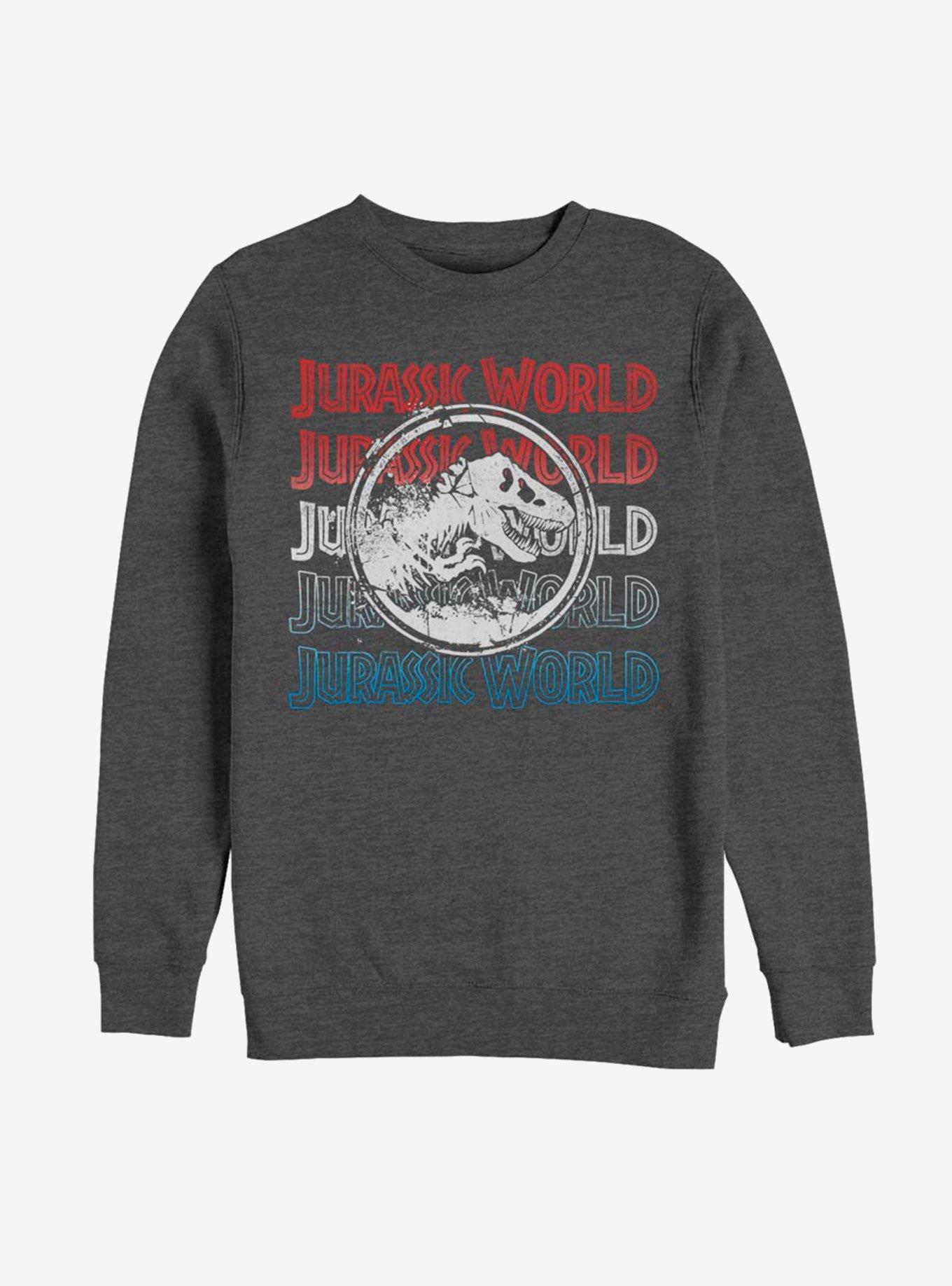 Jurassic Park Breach Logo Sweatshirt, CHAR HTR, hi-res