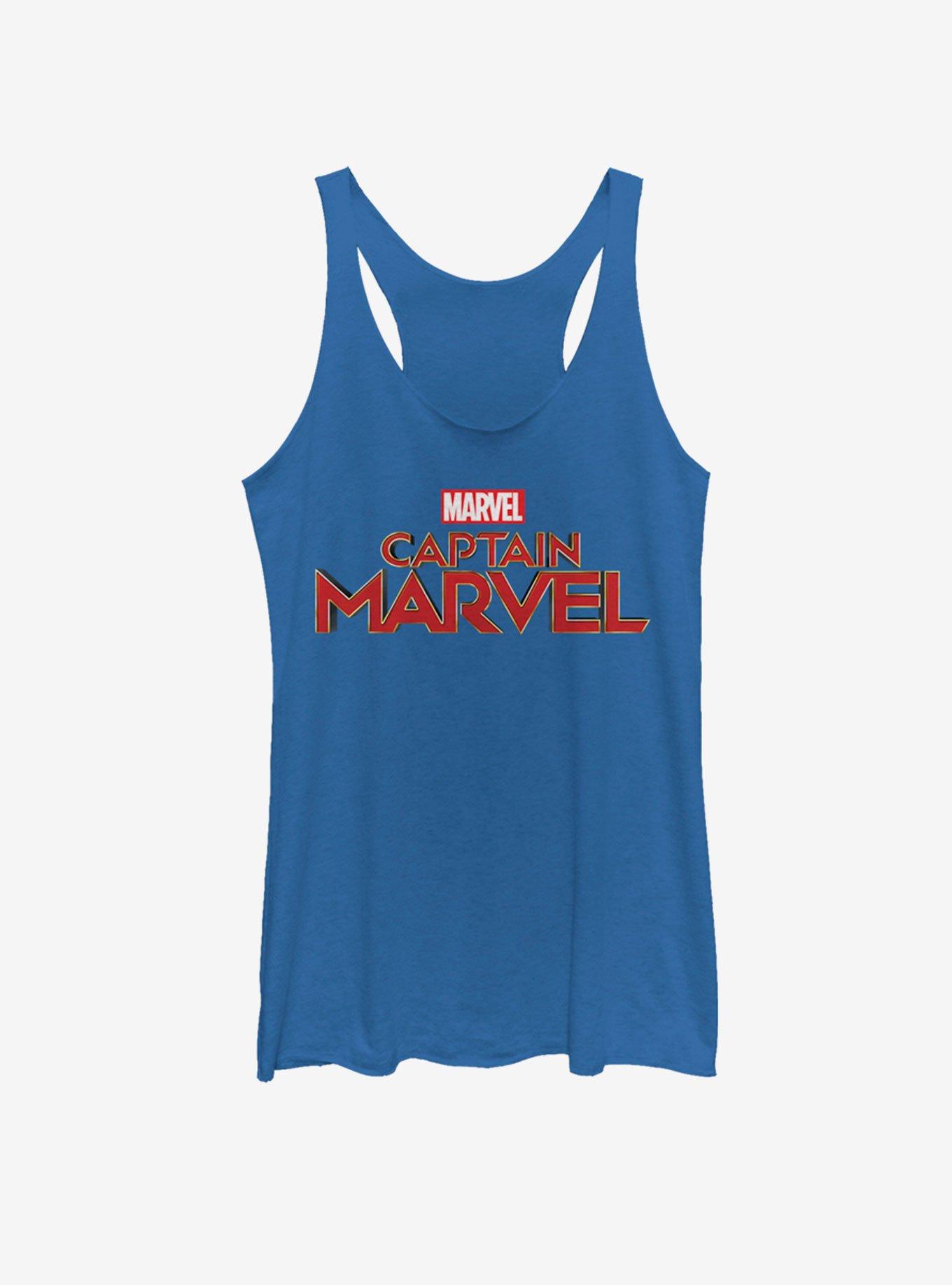 Marvel Captain Marvel Captain Marvel Logo Girls Tank, ROY HTR, hi-res