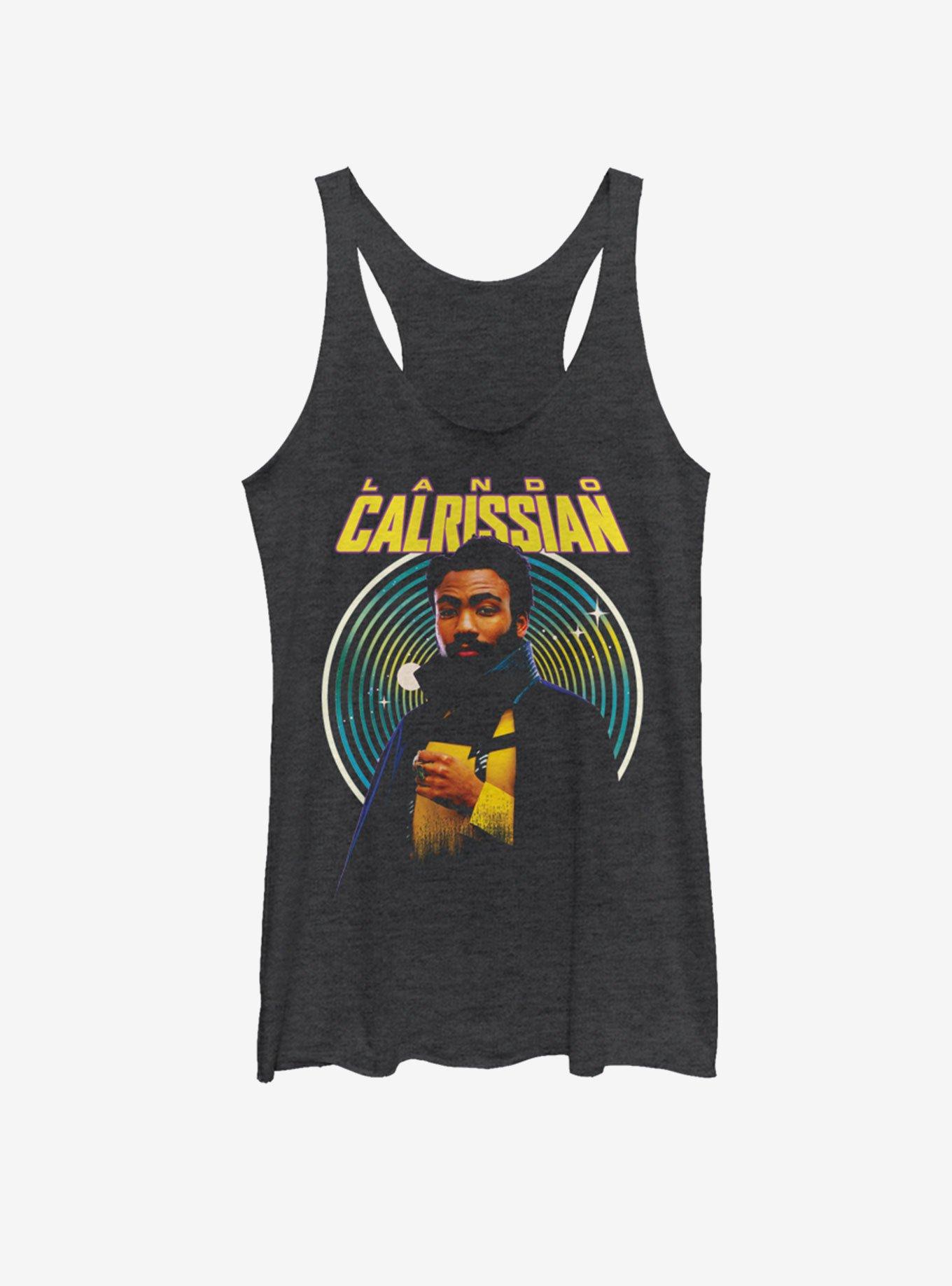 Star Wars Han Solo Lando Calrissian Color Hypno Girls Tank, BLK HTR, hi-res
