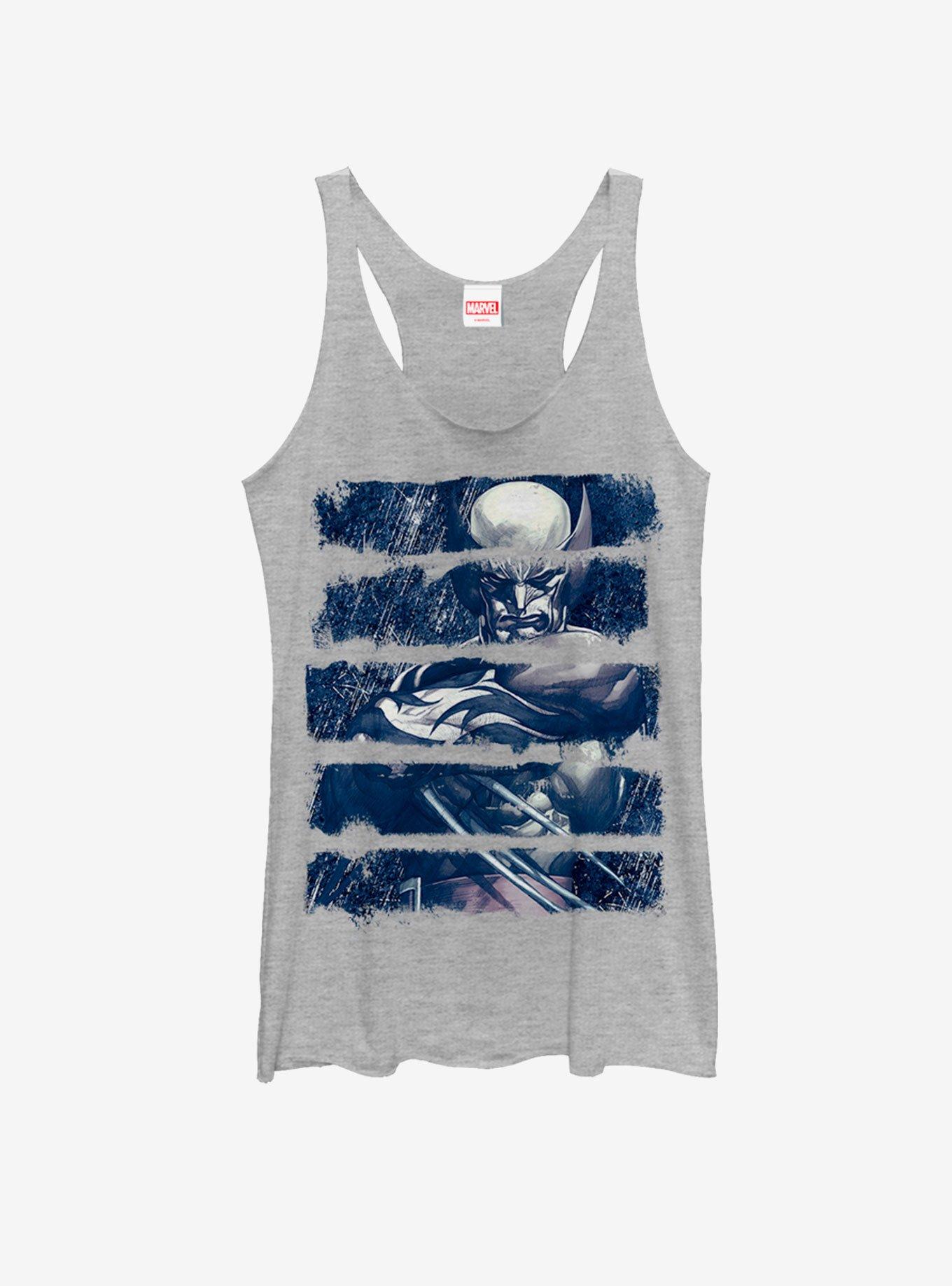 Marvel X-Men Wolverine Paint Wolverine Girls Tank, GRAY HTR, hi-res