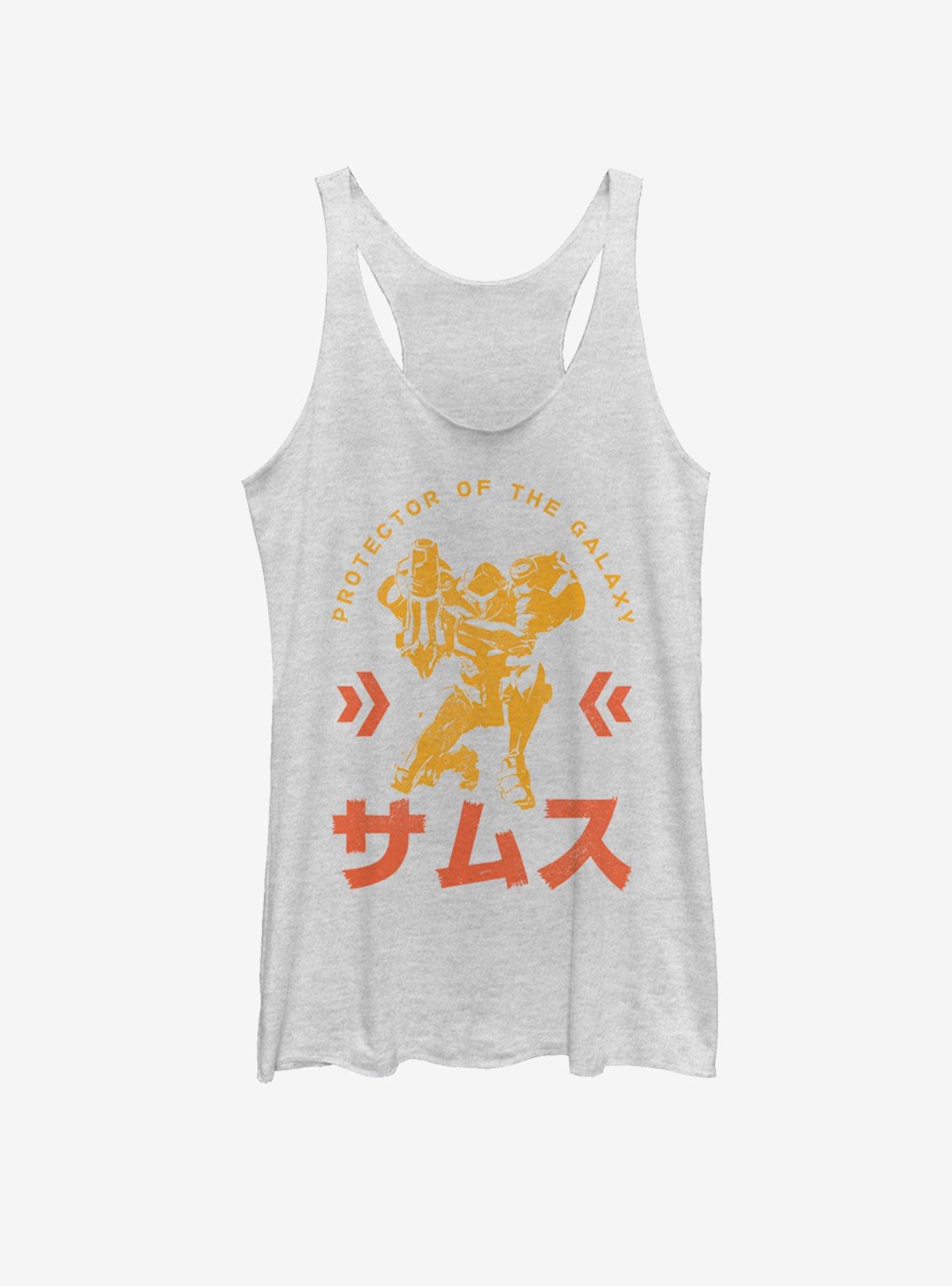 Nintendo Protector Of The Galaxy Girls Tank, WHITE HTR, hi-res