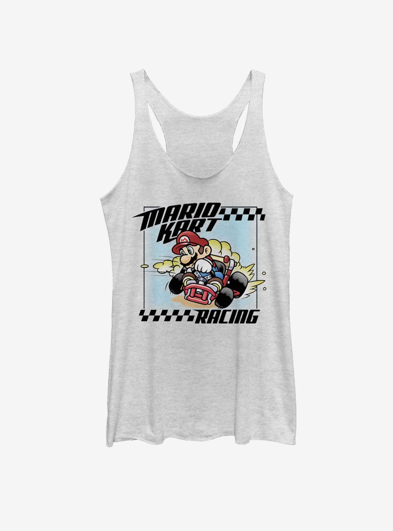 Nintendo Race Hard Girls Tank, WHITE HTR, hi-res