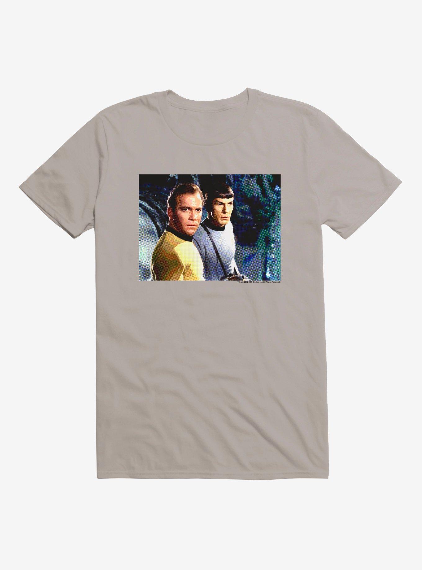 Star Trek Captain Kirk And Spock T-Shirt, LIGHT GREY, hi-res