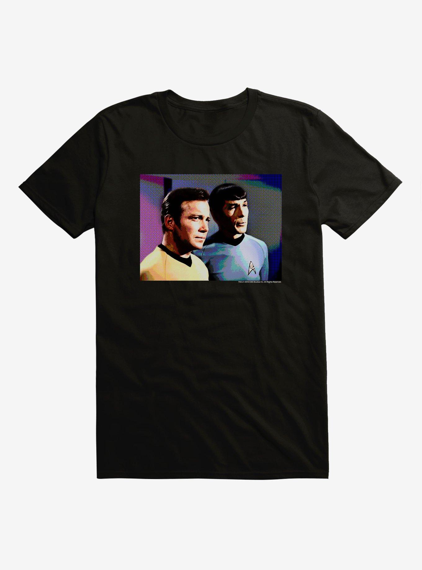 Star Trek Kirk And Spock Colorized T-Shirt, BLACK, hi-res