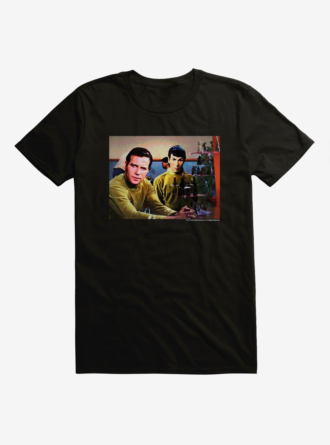 Star Trek Spock And Kirk Colorized T-Shirt, BLACK, hi-res
