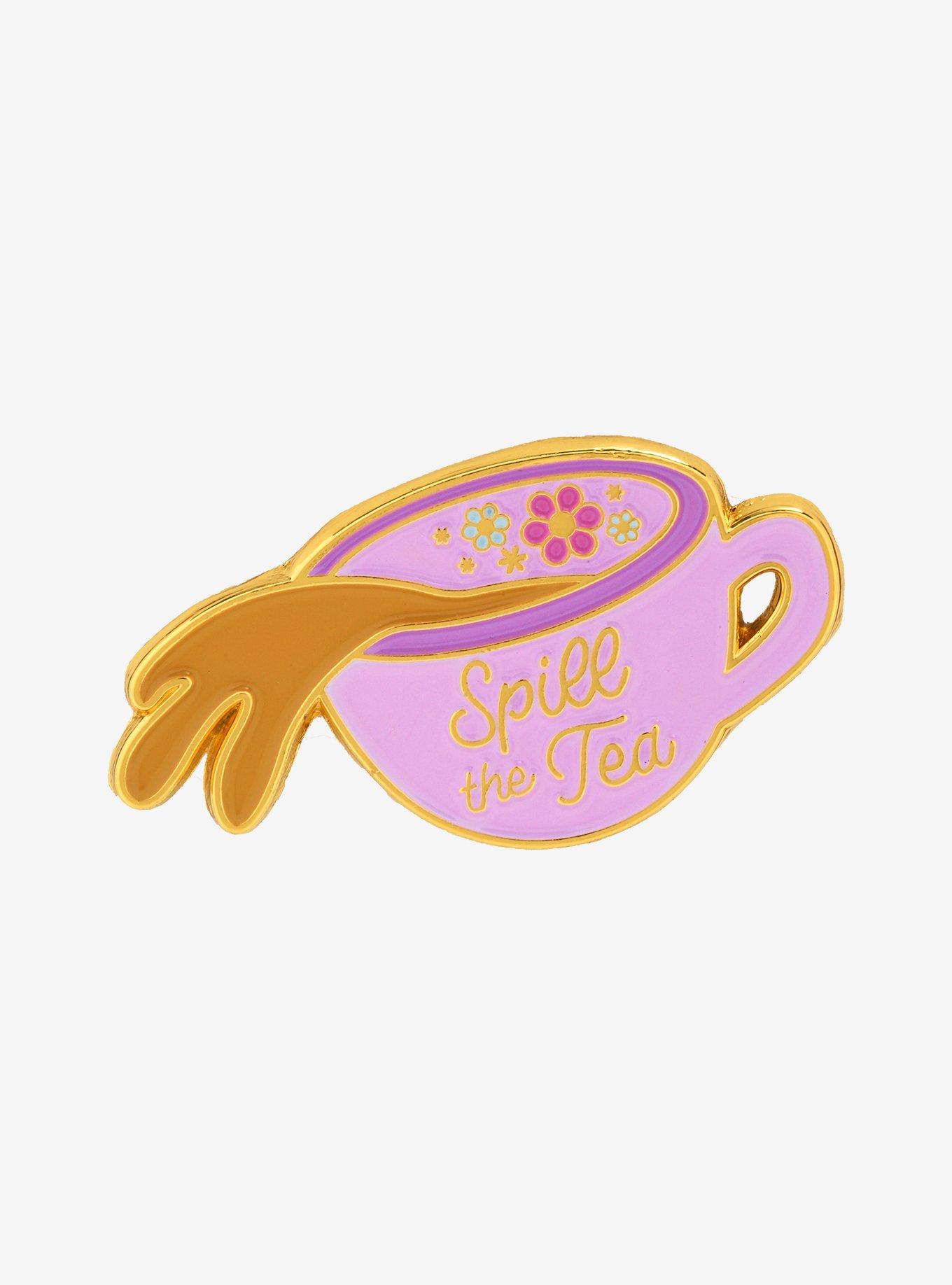Spill The Tea Enamel Pin, , hi-res