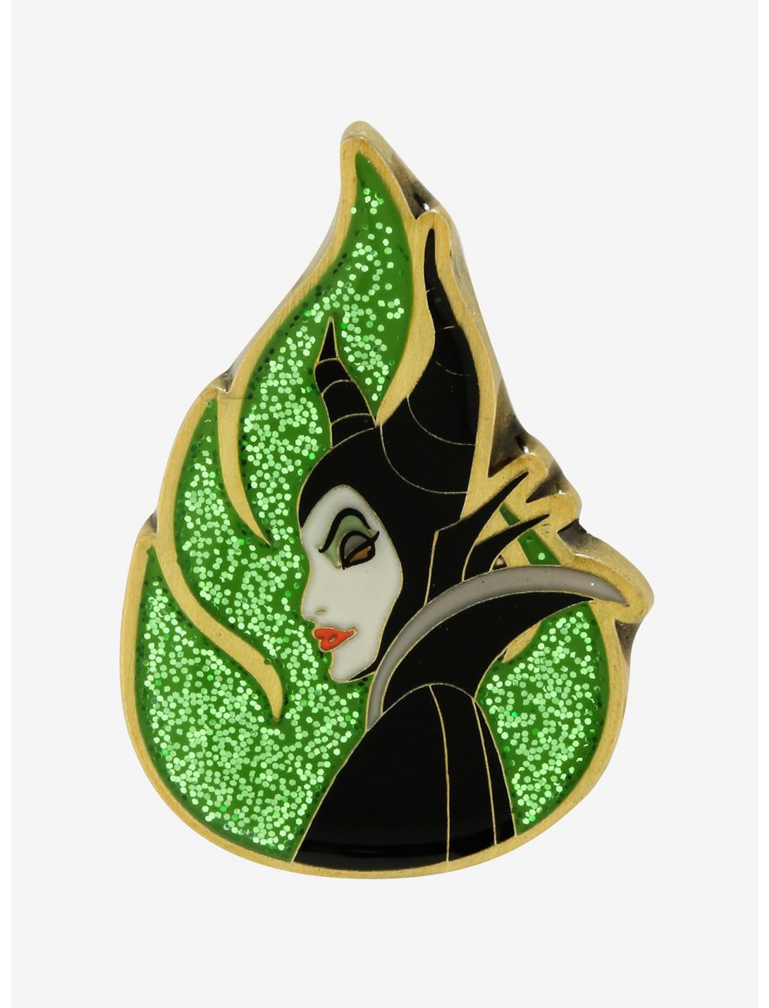 Disney Sleeping Beauty Maleficent Glitter Enamel Pin, , hi-res