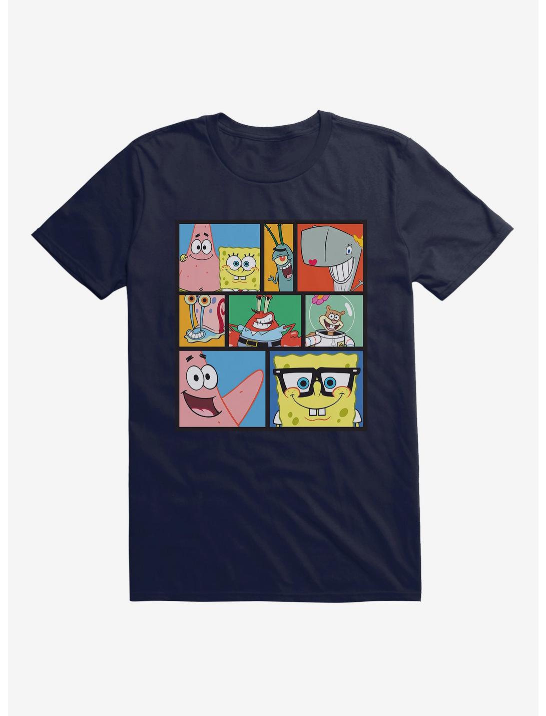 SpongeBob SquarePants Comp Bikini Bottom Friends T-Shirt, NAVY, hi-res