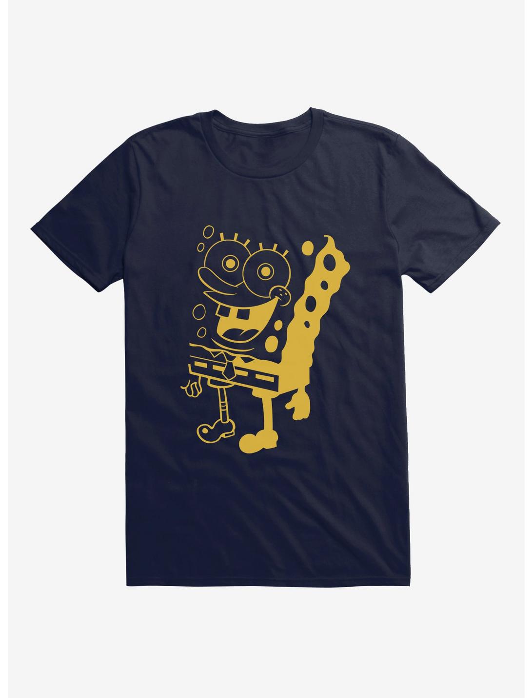 SpongeBob SquarePants Shadowed Outline T-Shirt, NAVY, hi-res