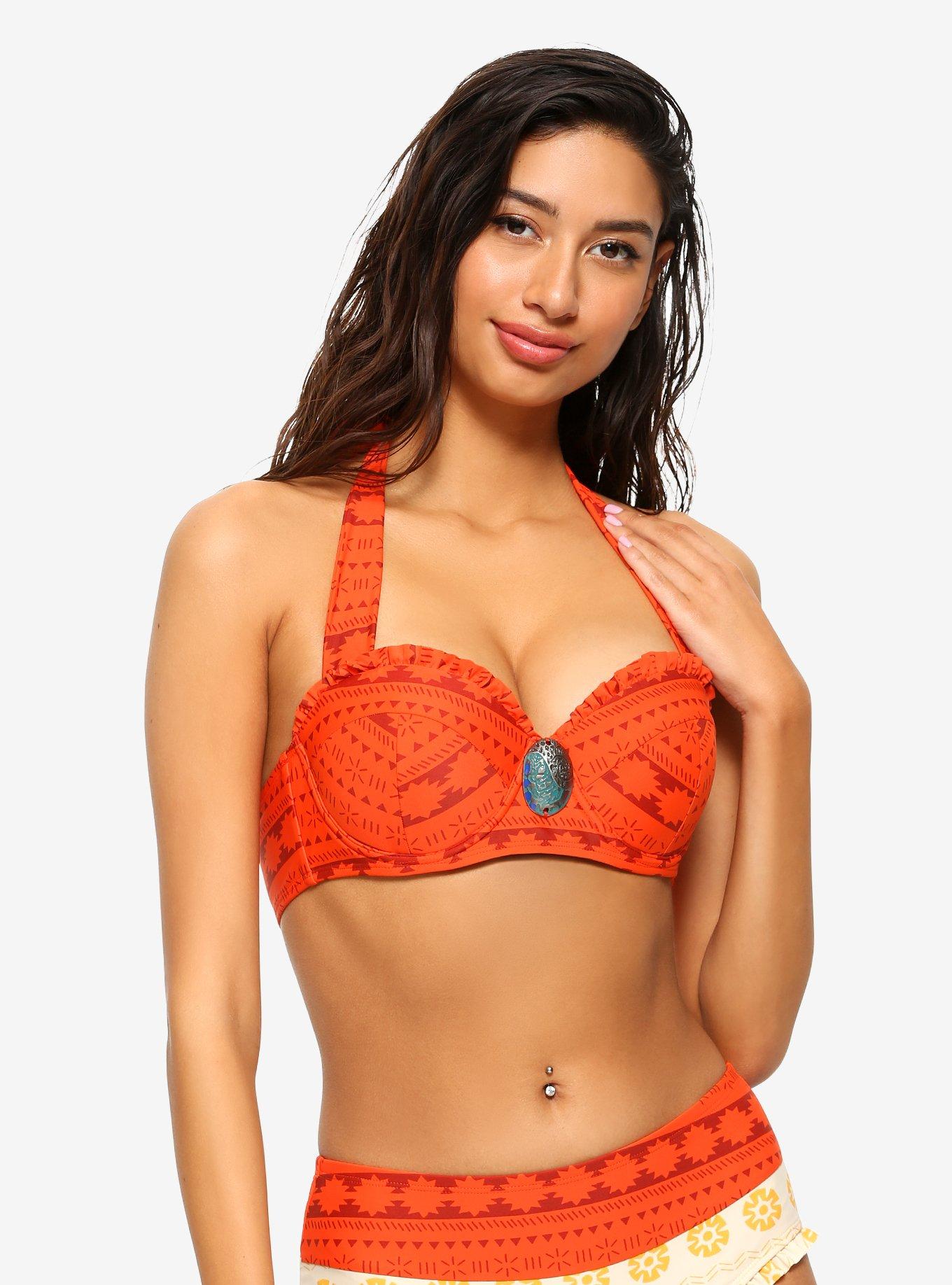 Disney Moana Heart Of Te Fiti Swim Top, ORANGE, hi-res