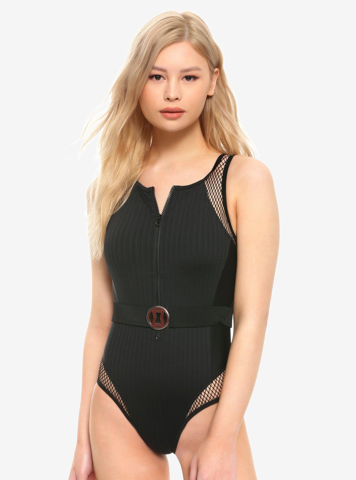 Marvel Black Widow Belted Swimsuit