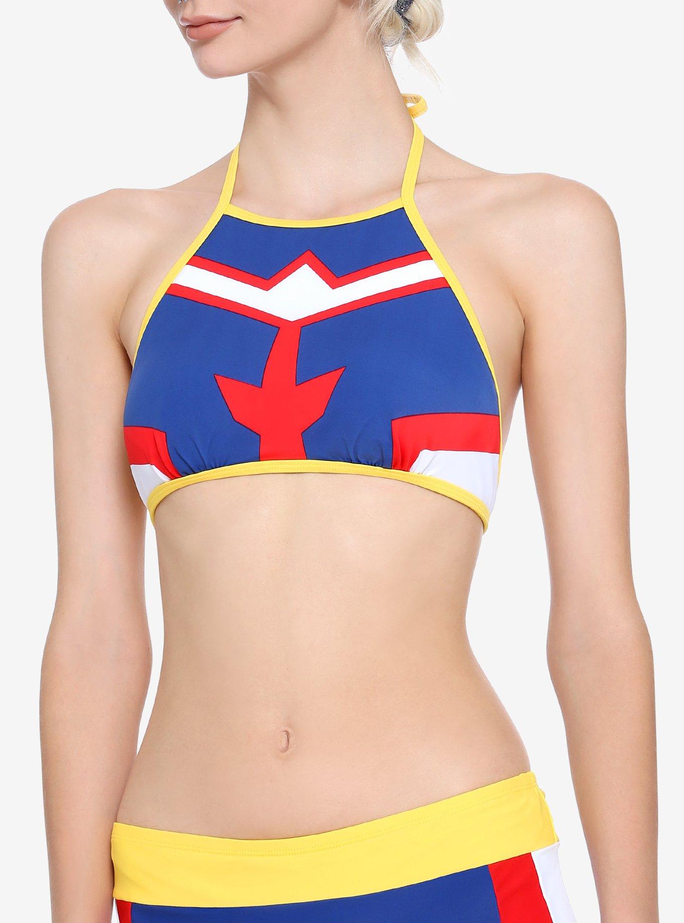 My Hero Academia All Might Halter Swim Top, MULTI, hi-res