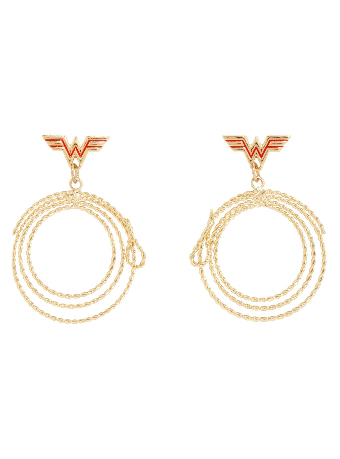 Wonder woman deals hoop earrings