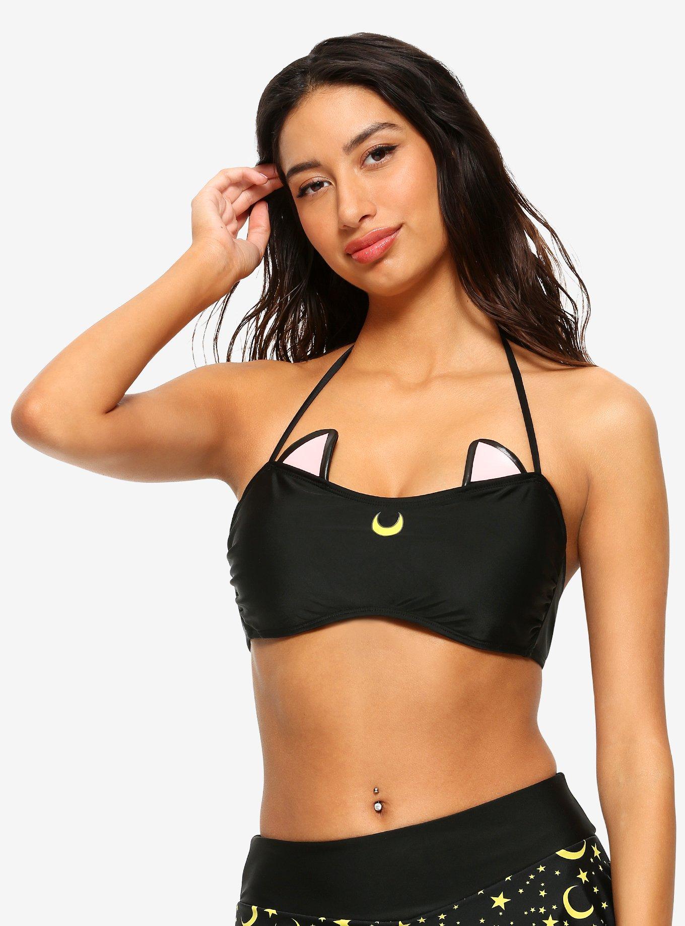 Sailor Moon Luna Halter Swim Top | Hot Topic