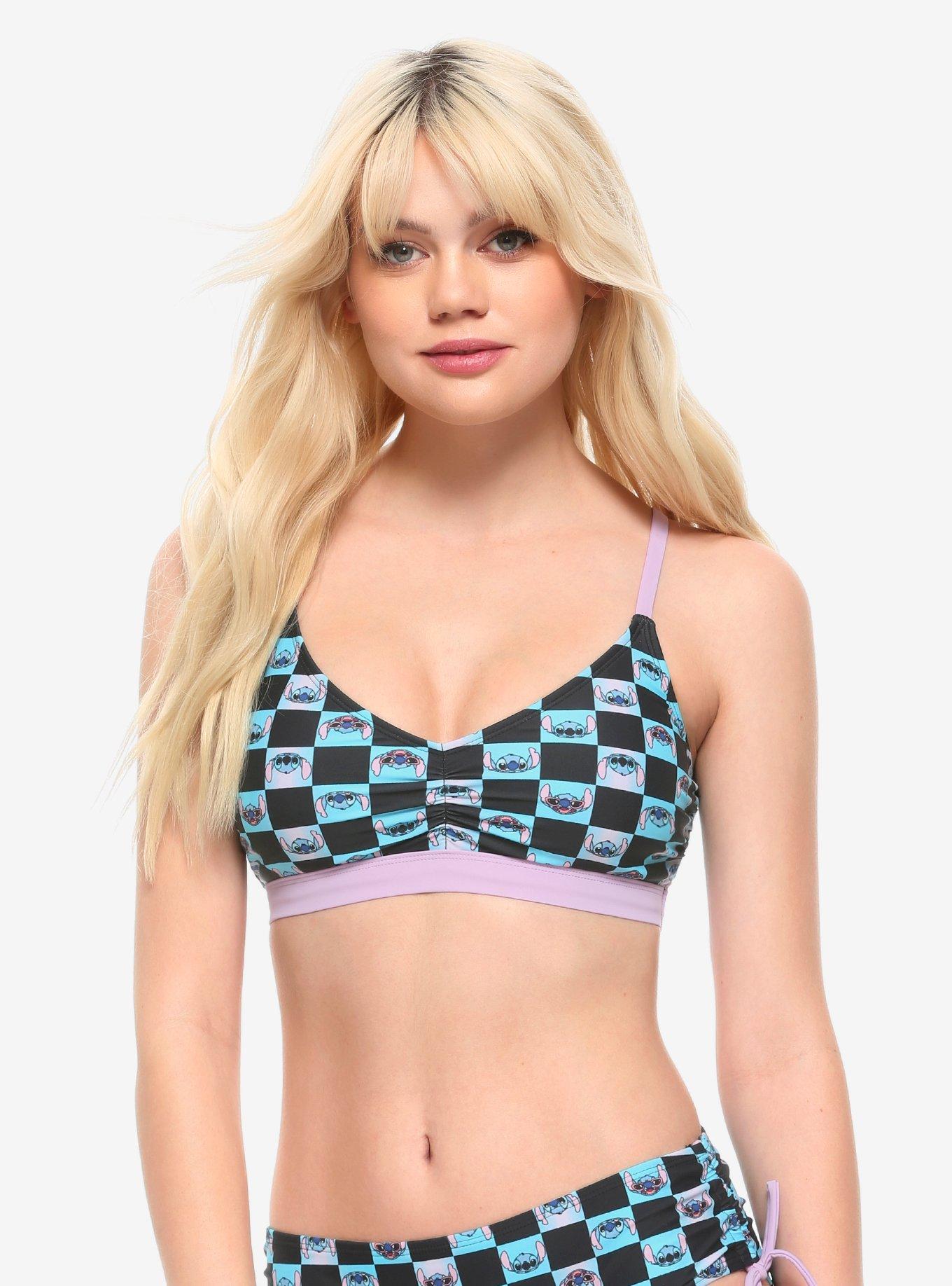 Disney Lilo & Stitch Check Swim Top, MULTI, hi-res