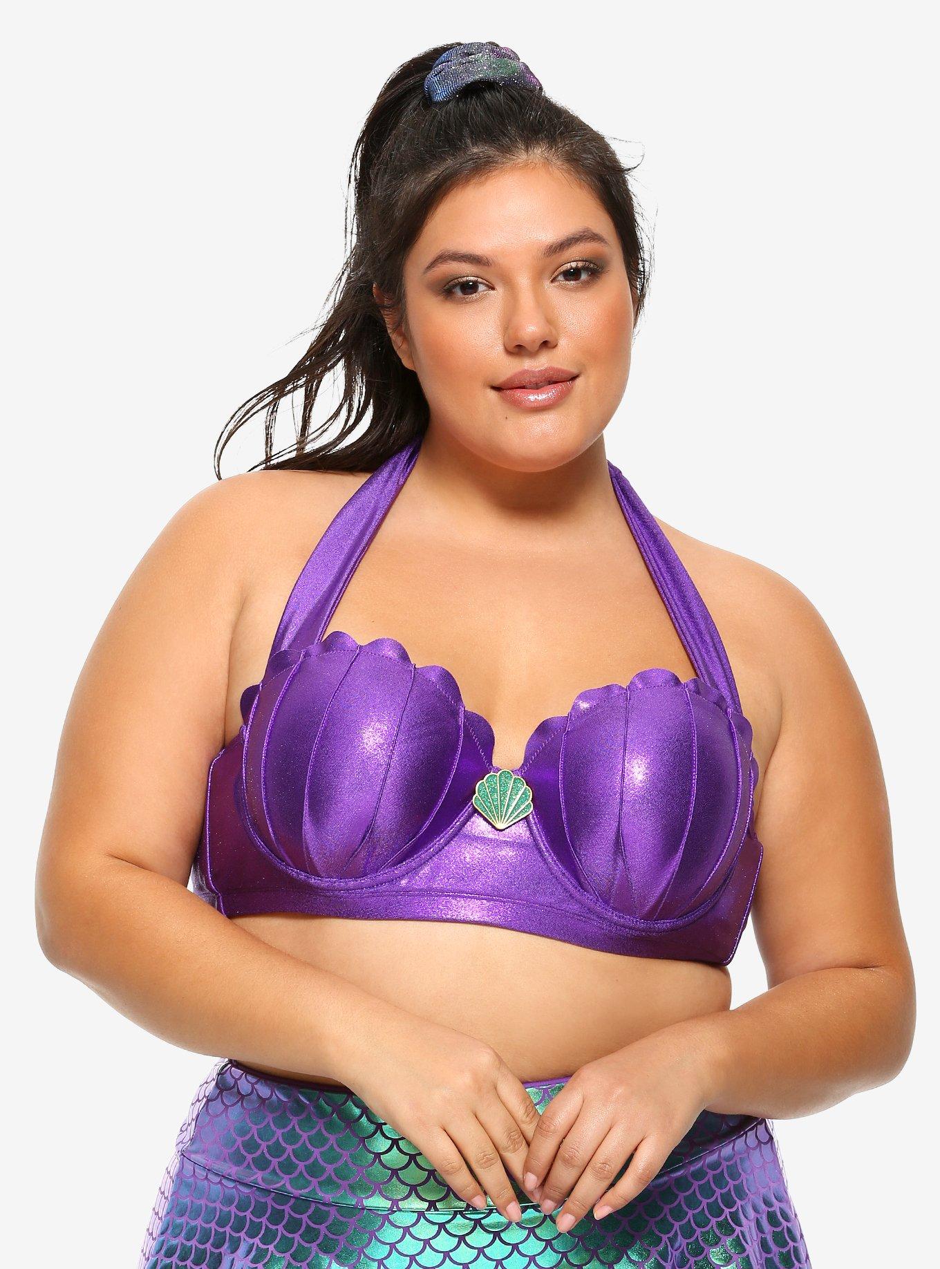 Disney The Little Mermaid Sea Shell Swim Top Plus Size