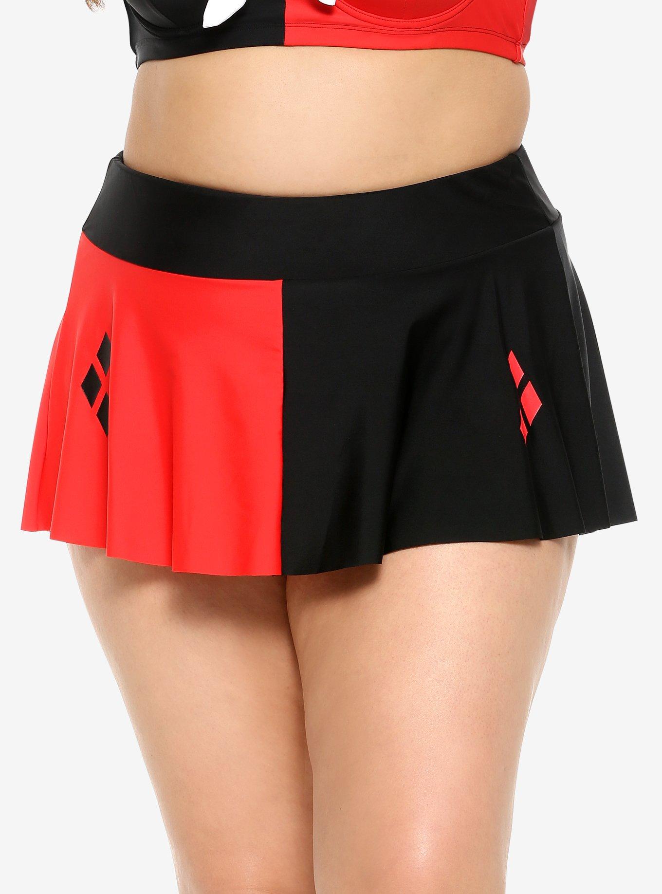 DC Comics Harley Quinn Skirted Swim Bottoms Plus Size, MULTI, hi-res