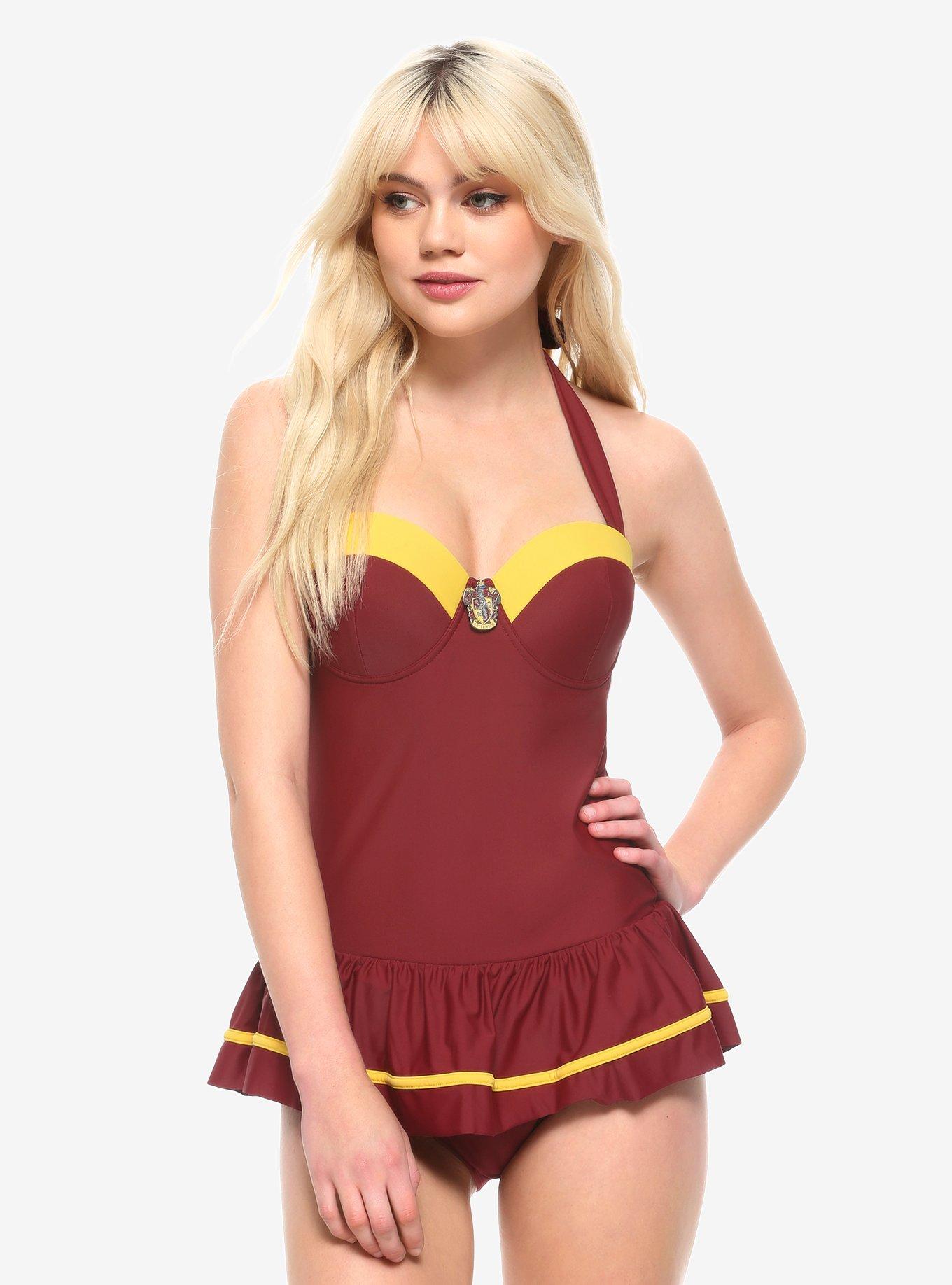 Harry Potter Girls' Hogwarts All Houses Wizarding World Swimsuit Bikin –  PJammy