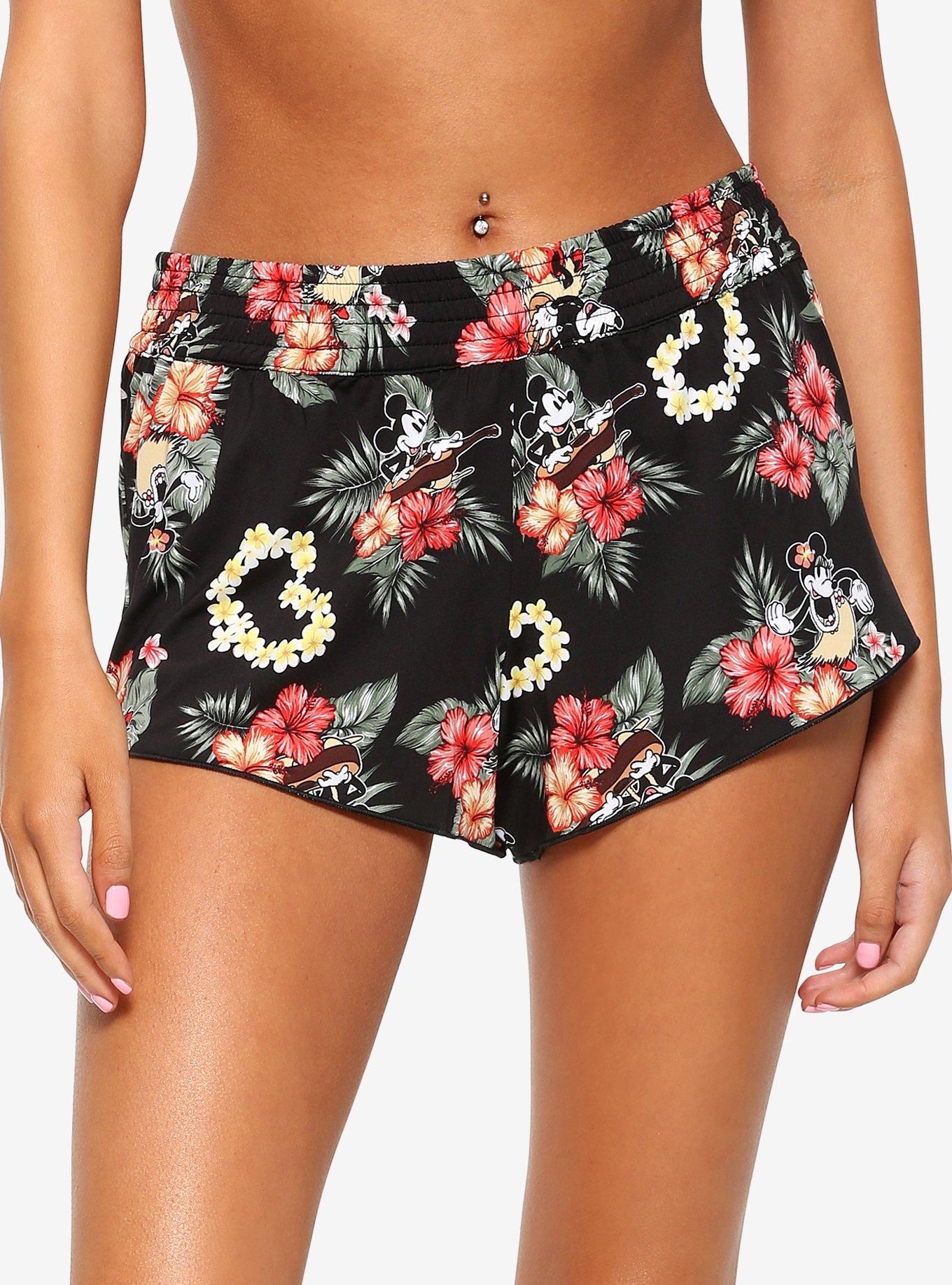 Disney Mickey Mouse & Minnie Mouse Tropical Girls Swim Shorts, MULTI, hi-res