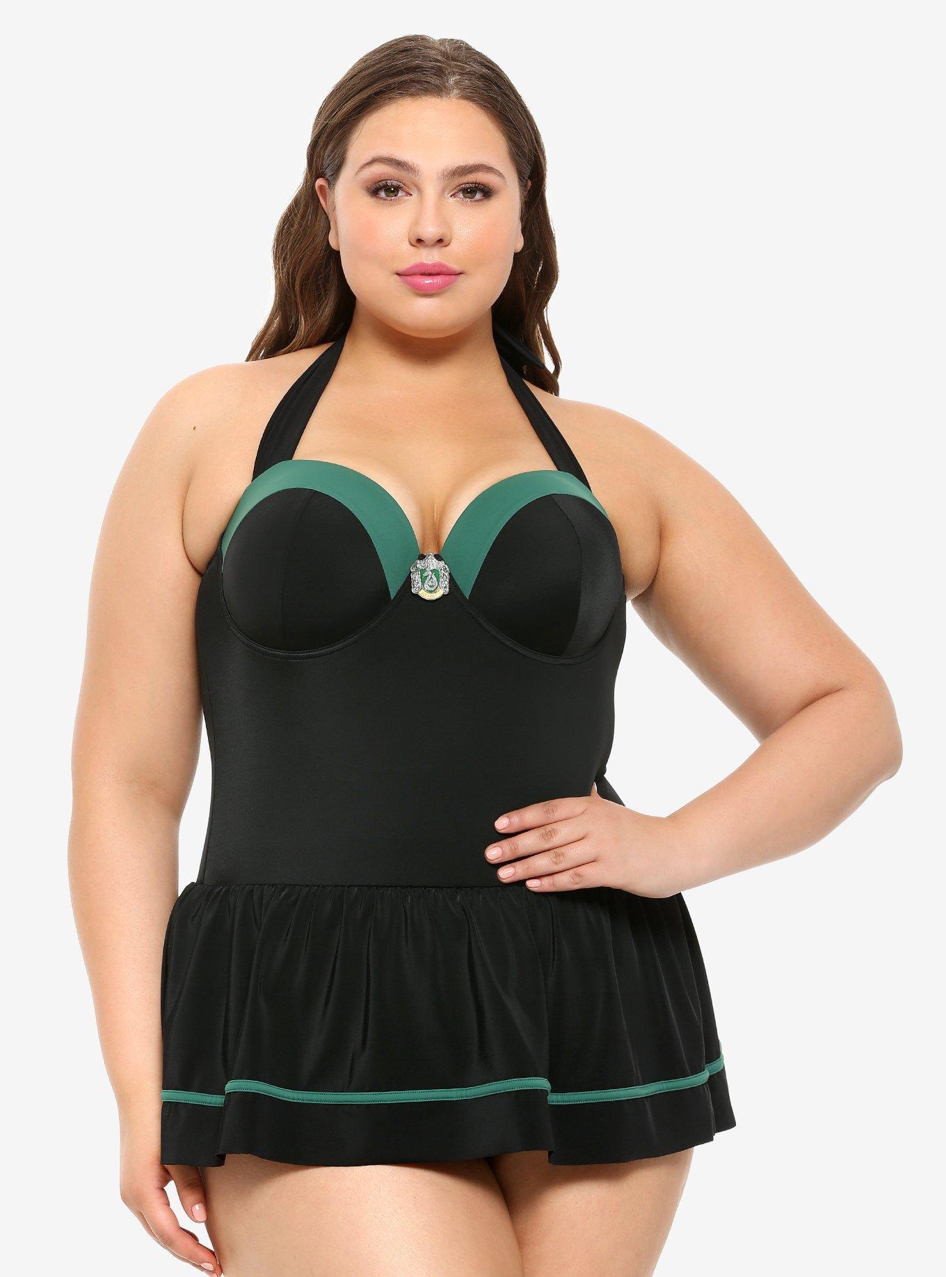 Harry Potter Slytherin Swimsuit Plus Size, MULTI, hi-res