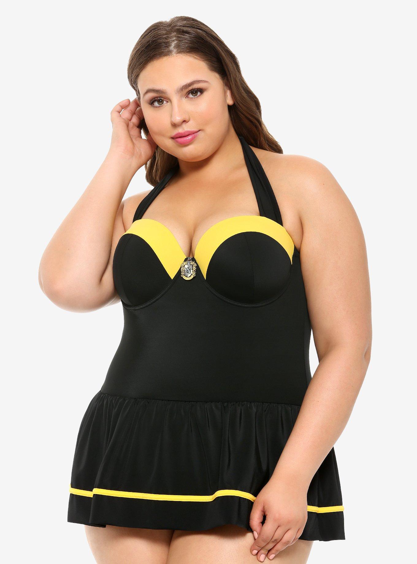 Harry Potter Hufflepuff Swimsuit Plus Size, MULTI, hi-res