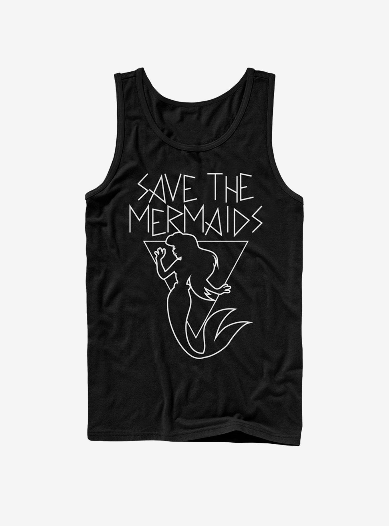 Disney The Little Mermaid Save The Mermaids Tank, BLACK, hi-res