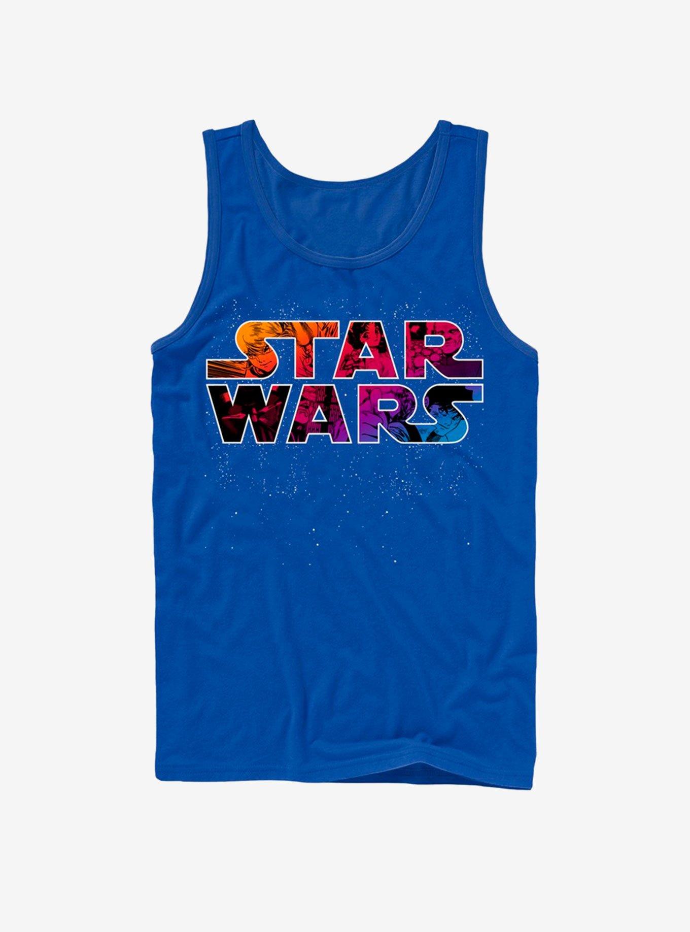 Star Wars Anime Glow Tank , ROYAL, hi-res