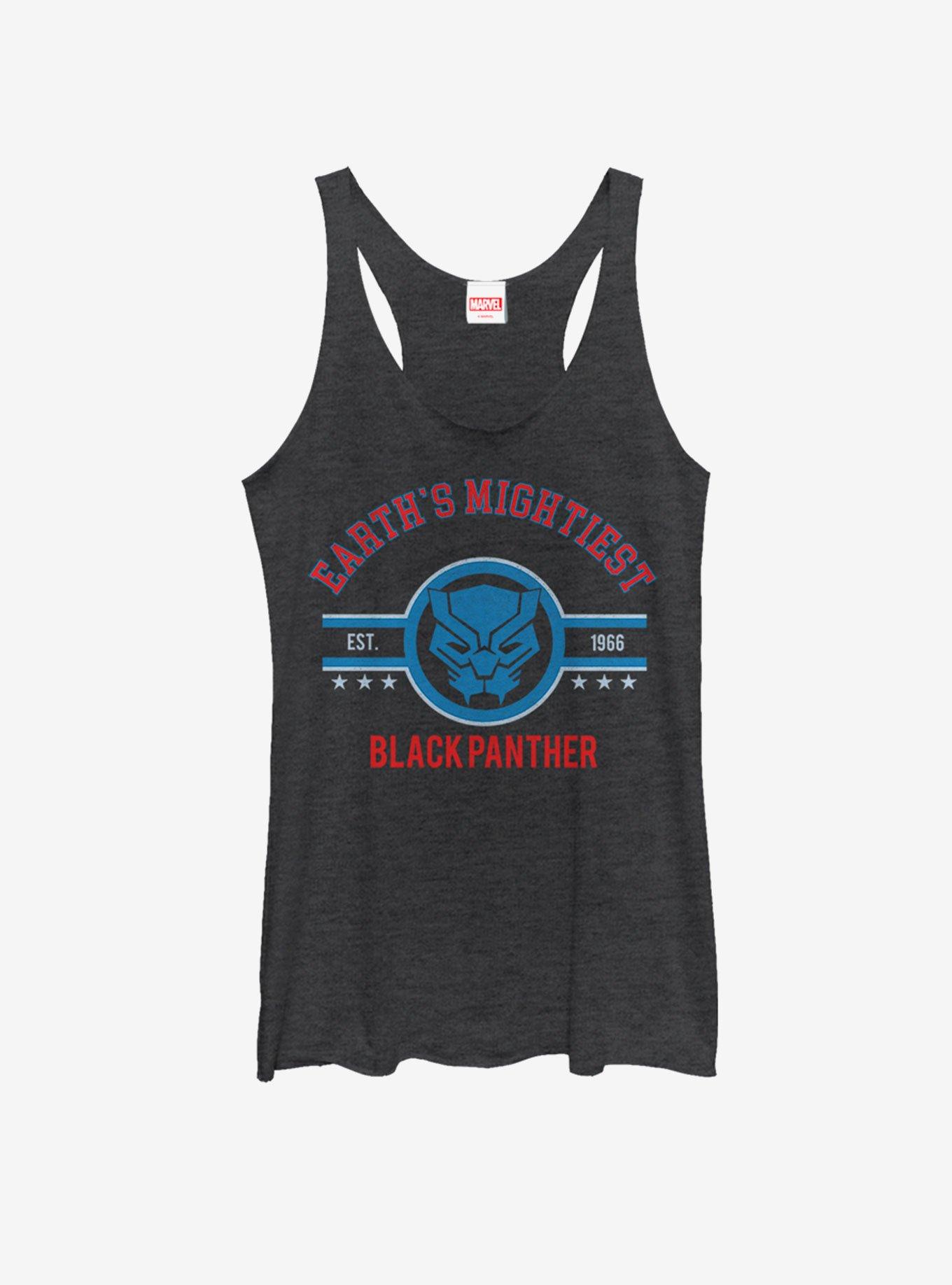 Marvel Black Panther Mighty Panther Girls Tank, BLK HTR, hi-res