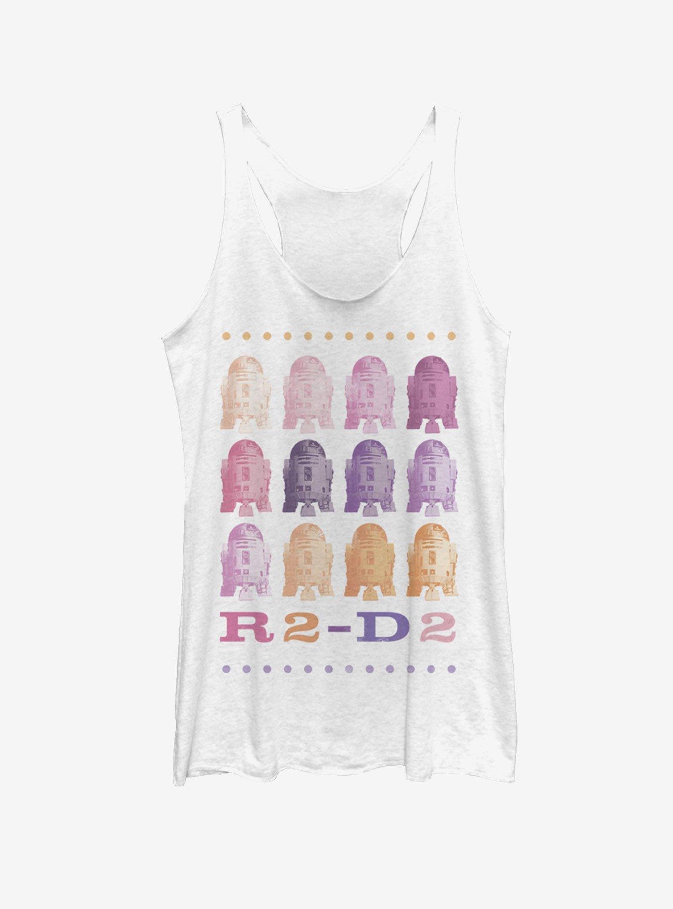 Star Wars R2-D2 Candy Girls Tank, WHITE HTR, hi-res