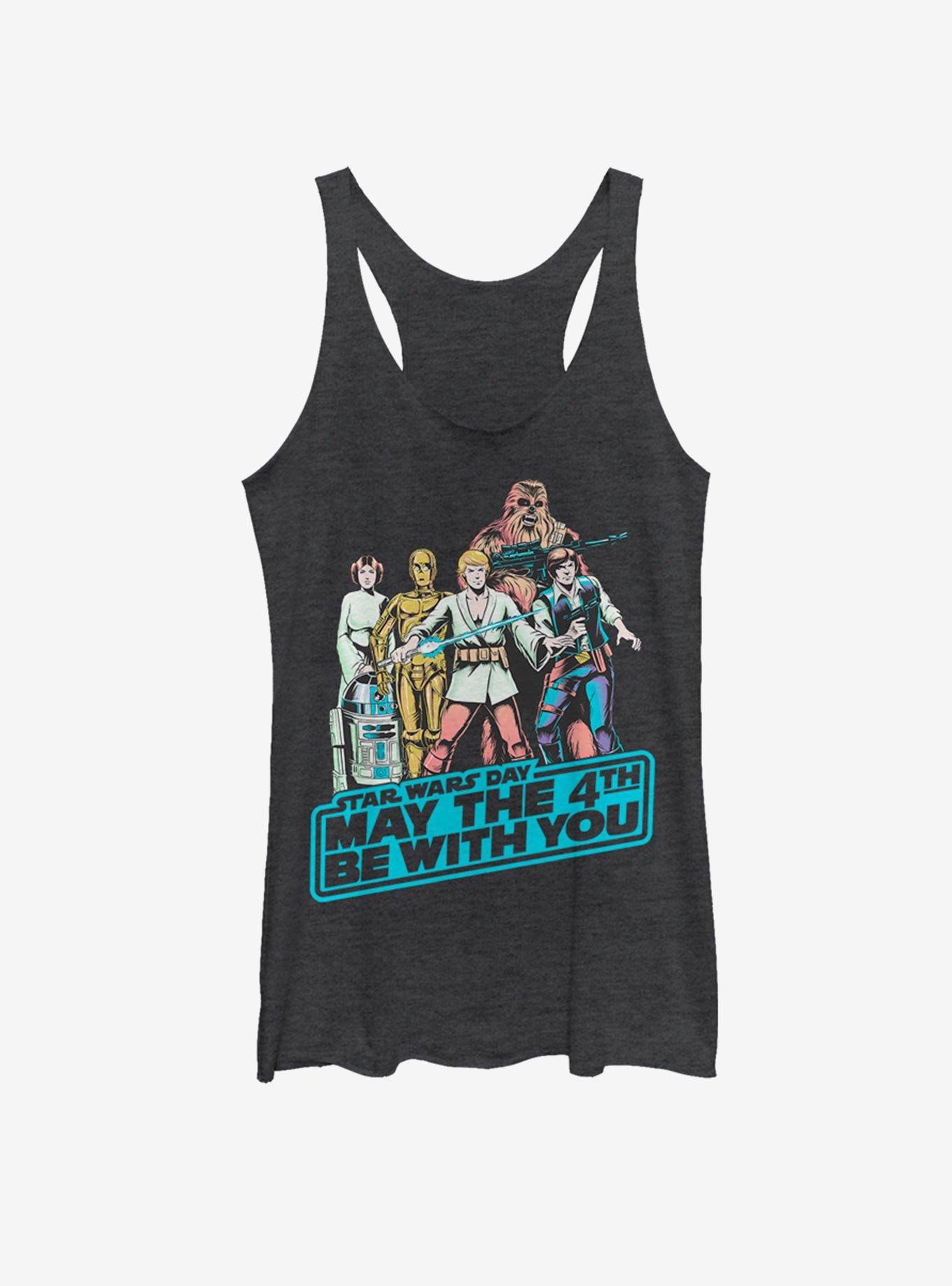 Star Wars May Fourth Group Girls Tank, BLK HTR, hi-res