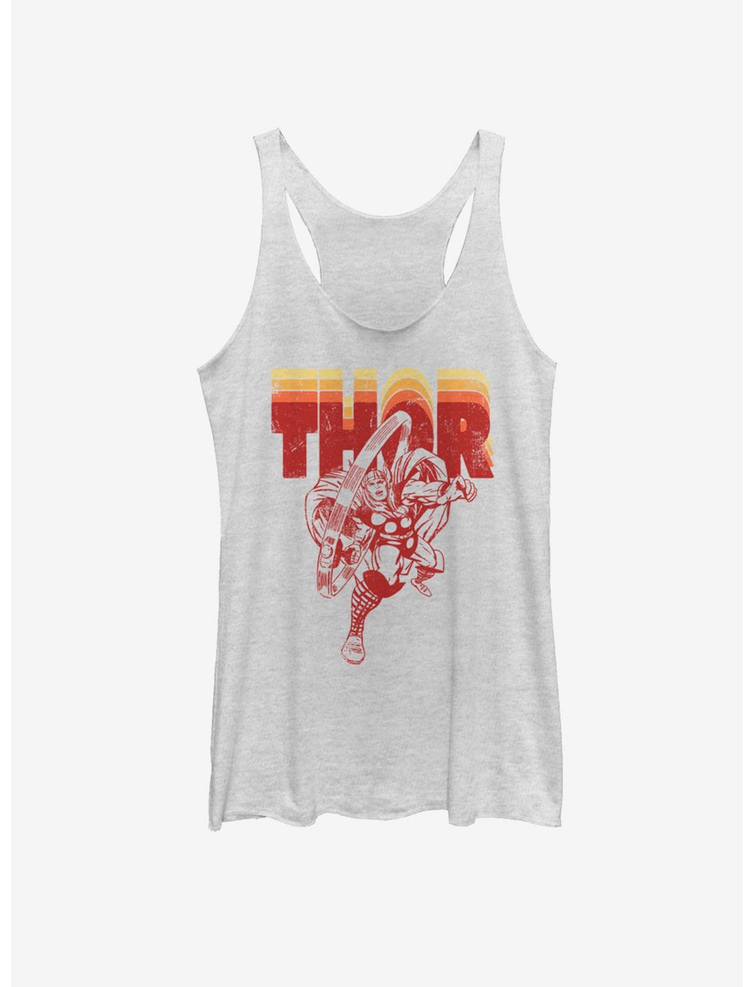 Marvel Thor Thor Retro Girls Tank, WHITE HTR, hi-res