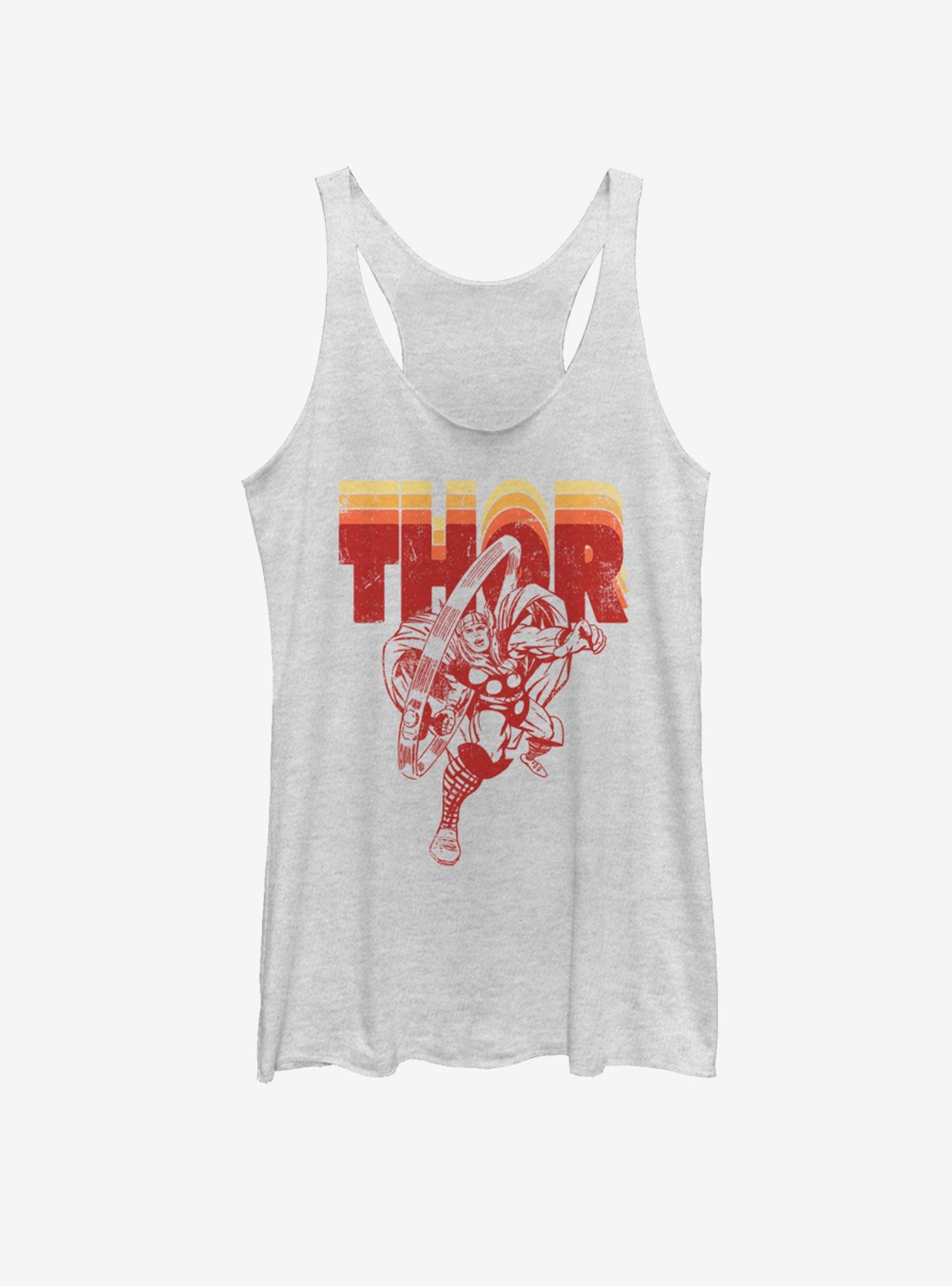 Marvel Thor Thor Retro Girls Tank, WHITE HTR, hi-res