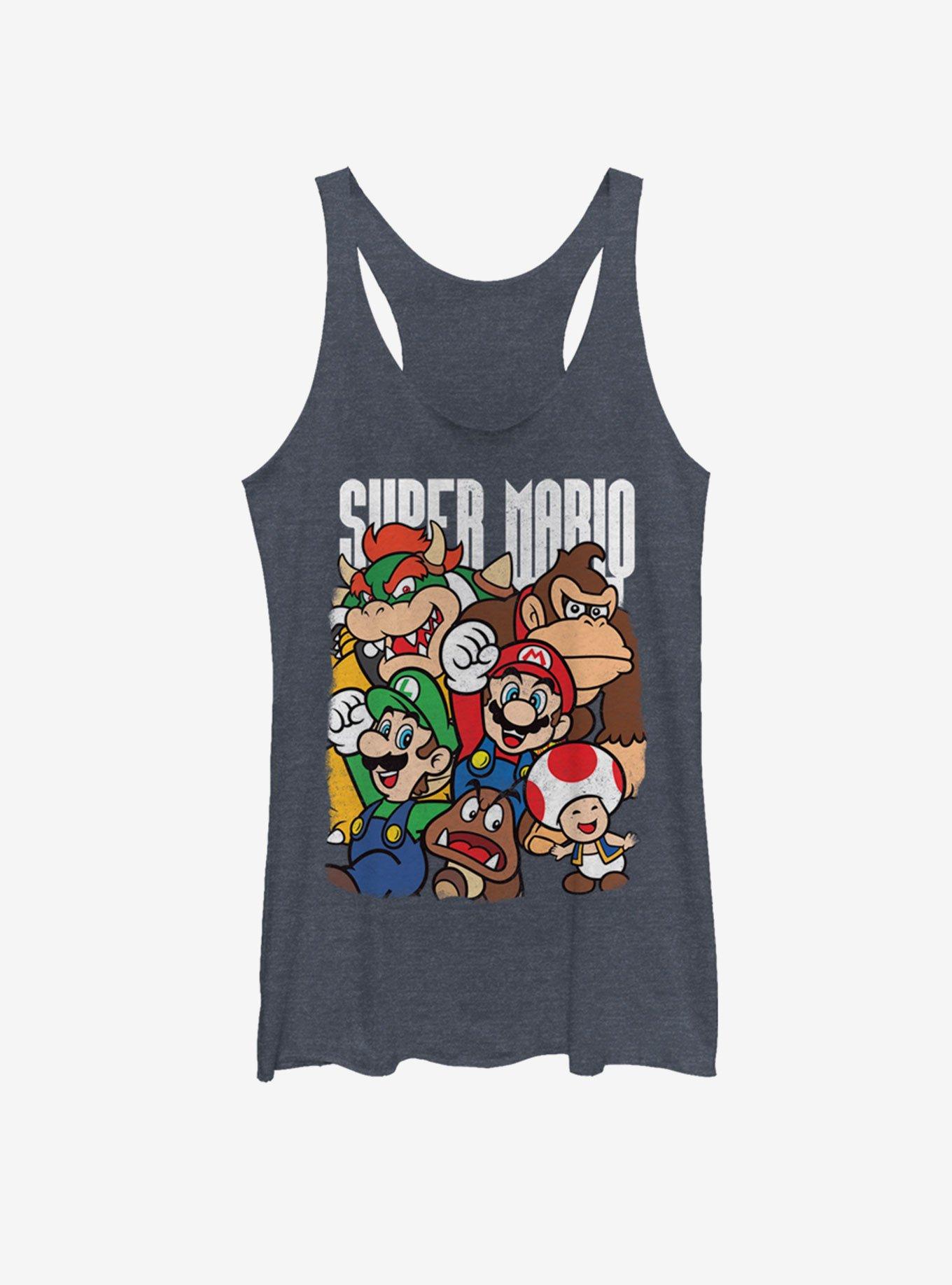 Nintendo Super Grouper Girls Tank, NAVY HTR, hi-res