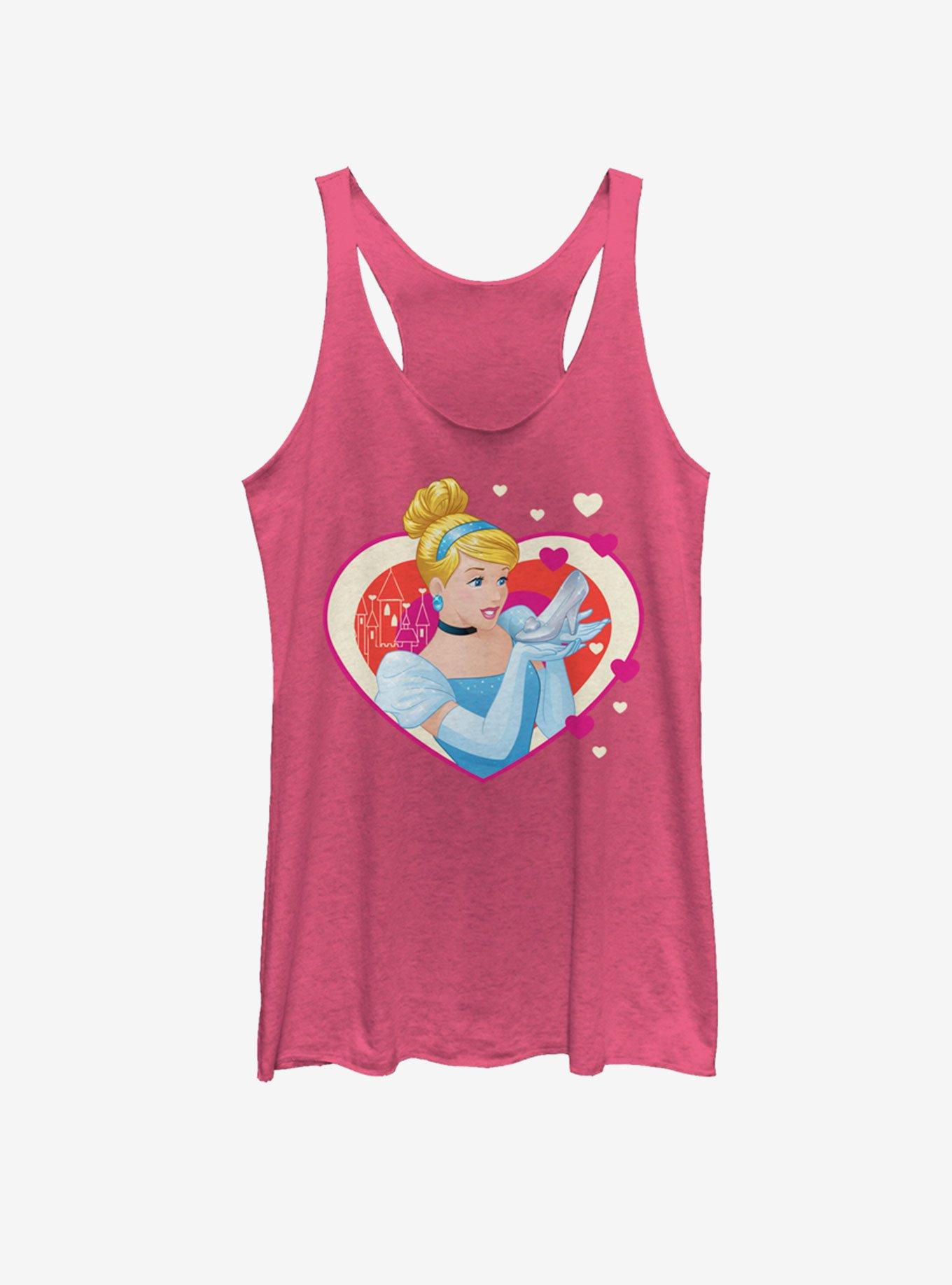 Disney Cinderella Cinderella Hearts Girls Tank, PINK HTR, hi-res