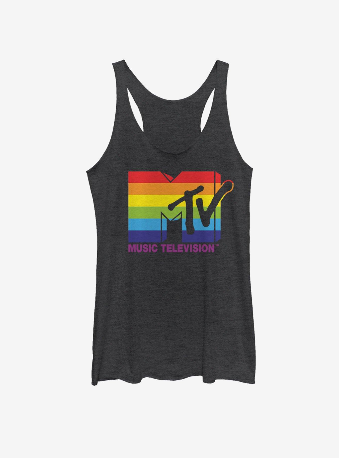 MTV Pride MTV Girls Tank, BLK HTR, hi-res